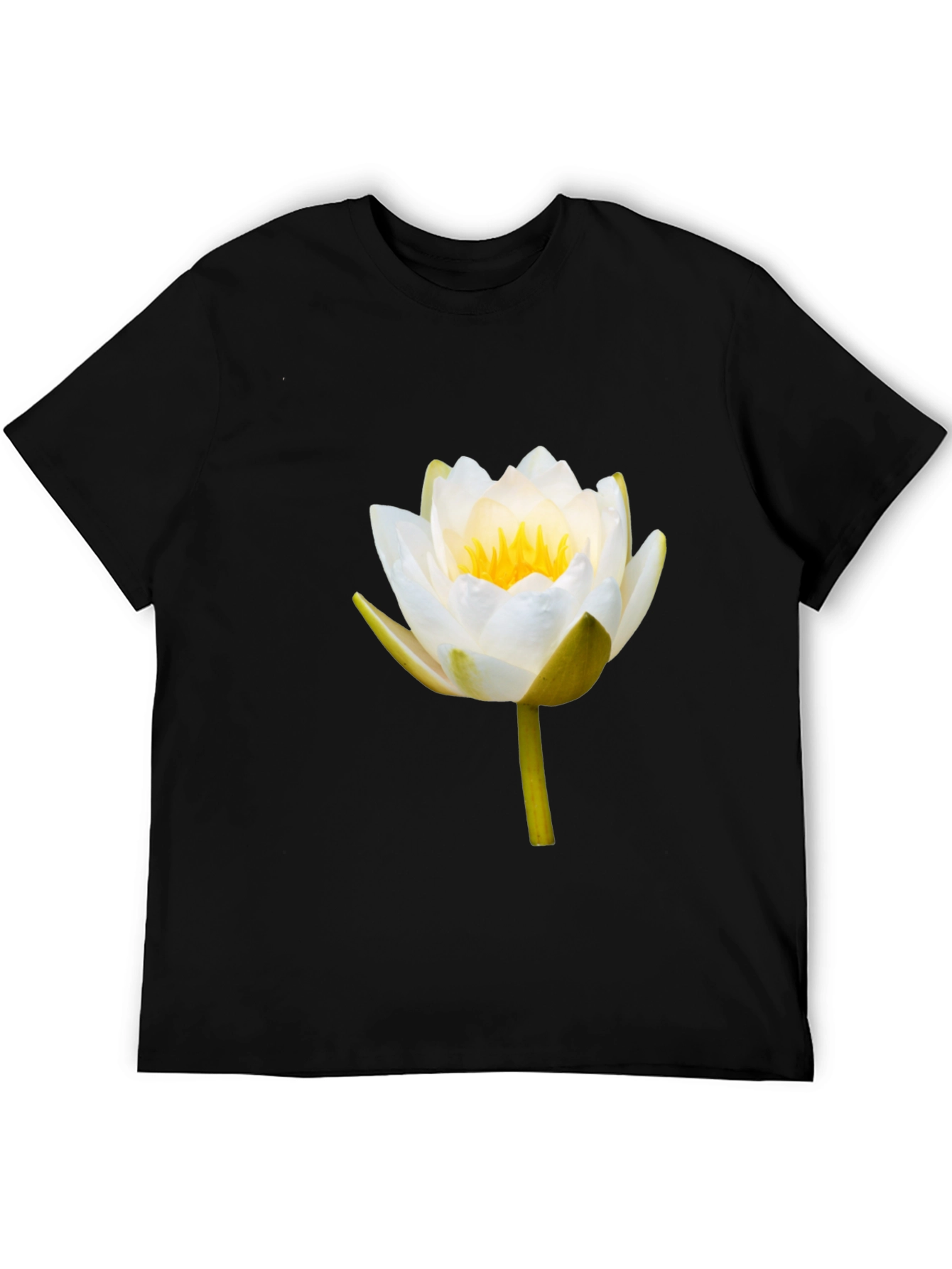 Lotus Flower Graphic Tee - Mens Black T-Shirt