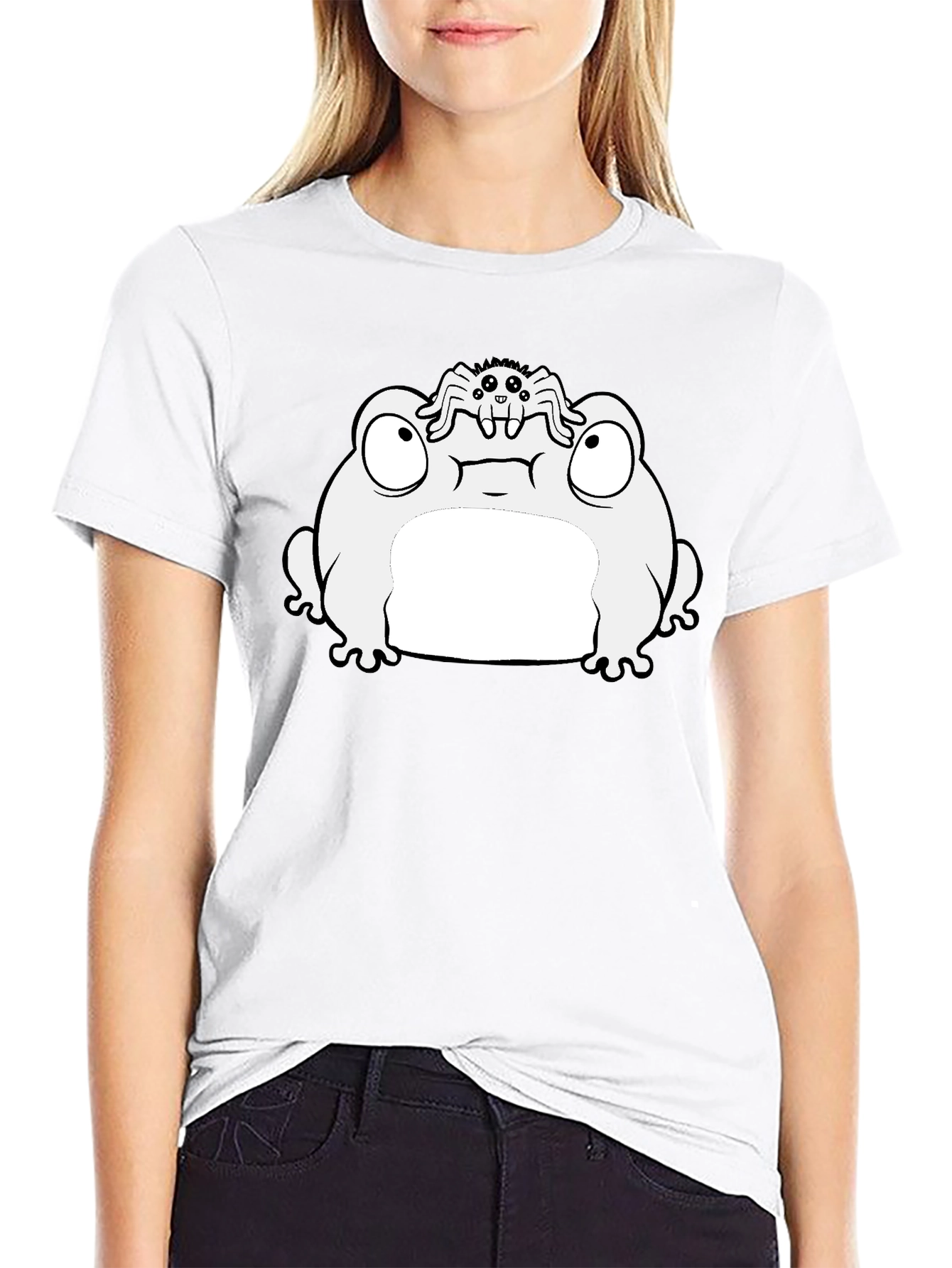 Frog and Spider Graphic T-Shirt - Fun Quirky Design!