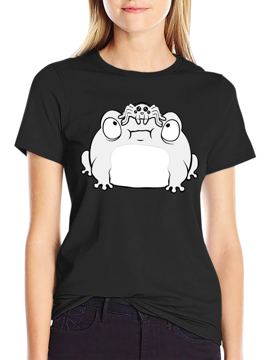 Frog and Spider Graphic T-Shirt - Fun Quirky Design!