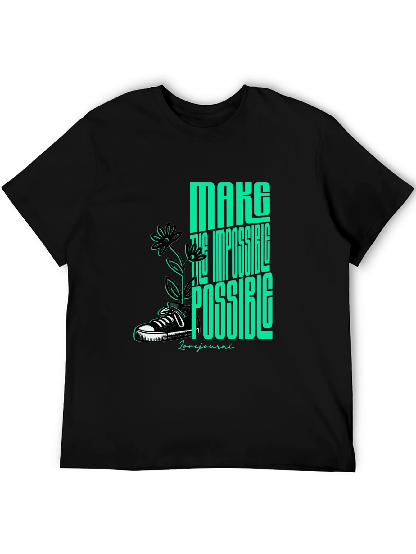Motivational Graphic Tee - Make Impossible Possible