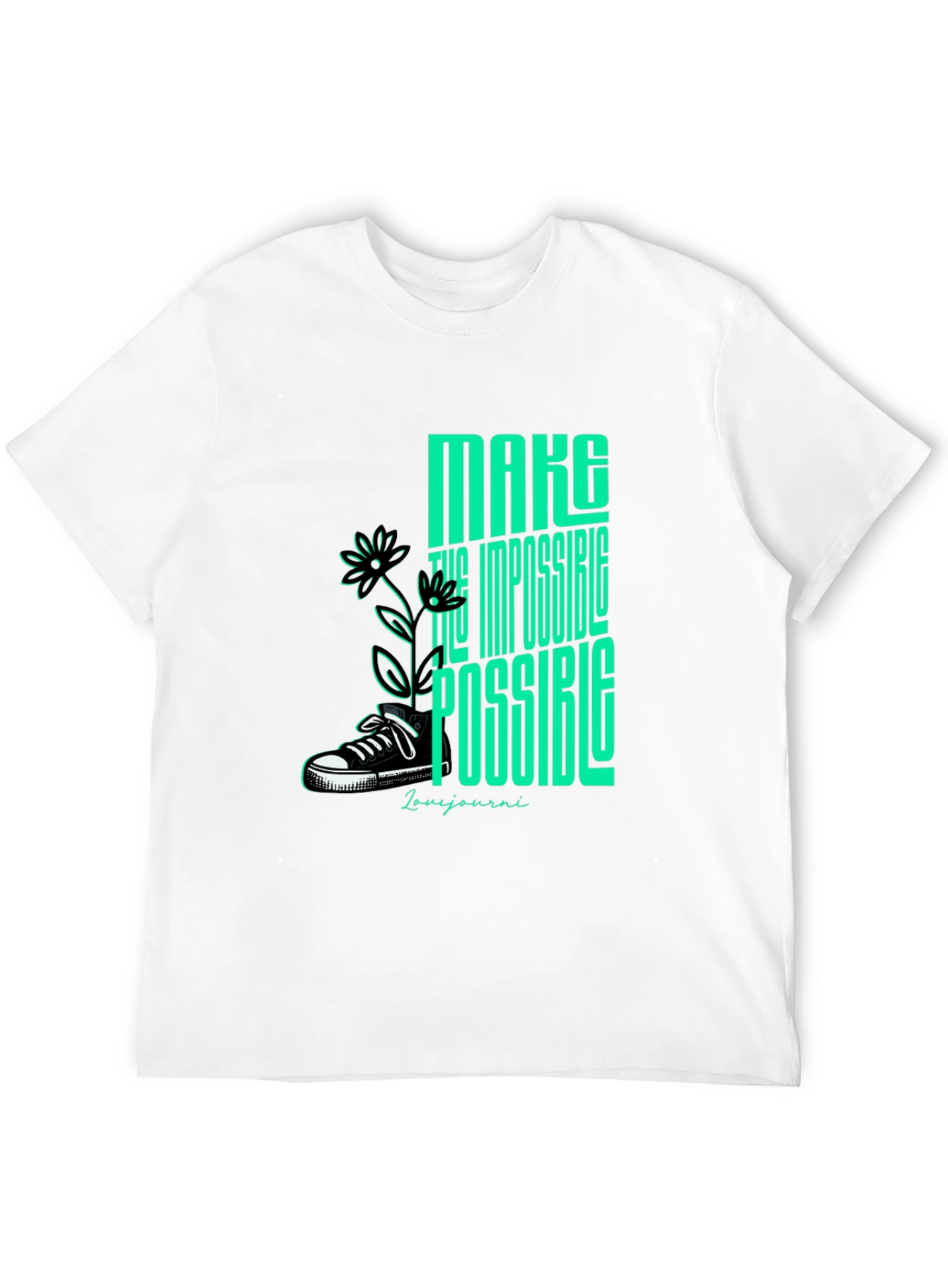 Motivational Graphic Tee - Make Impossible Possible