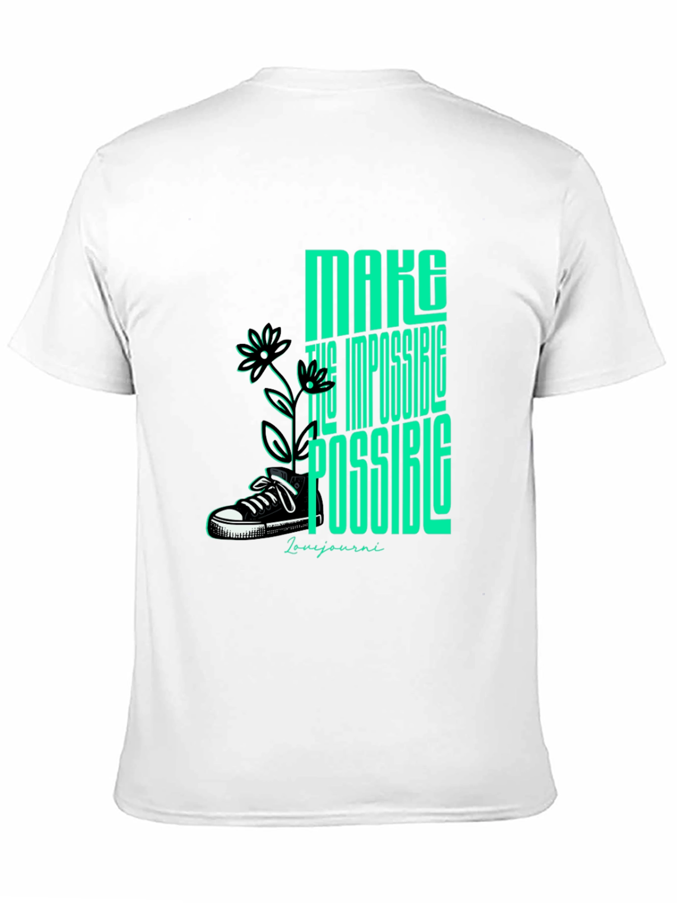 Motivational Graphic Tee - Make Impossible Possible