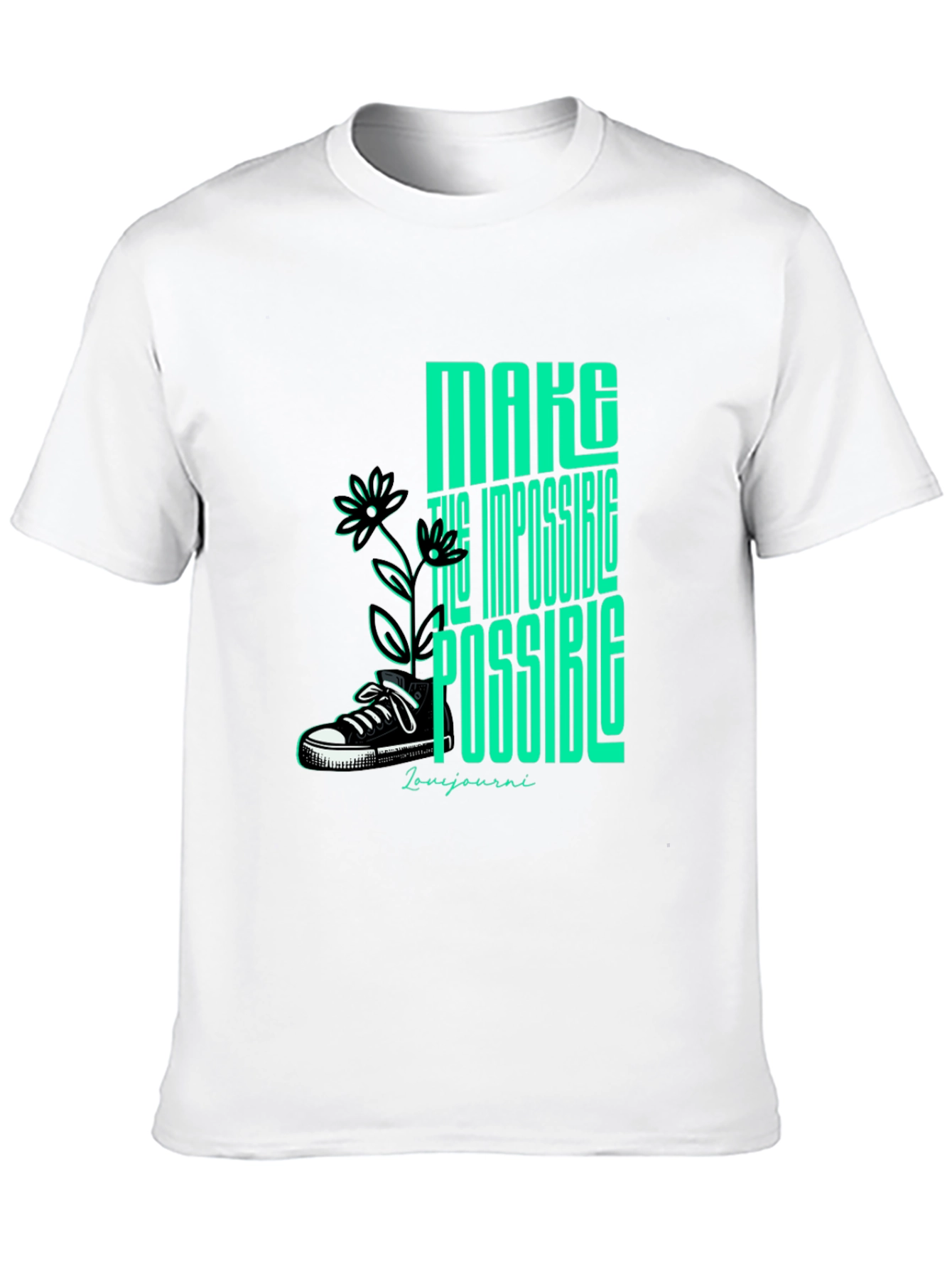 Motivational Graphic Tee - Make Impossible Possible