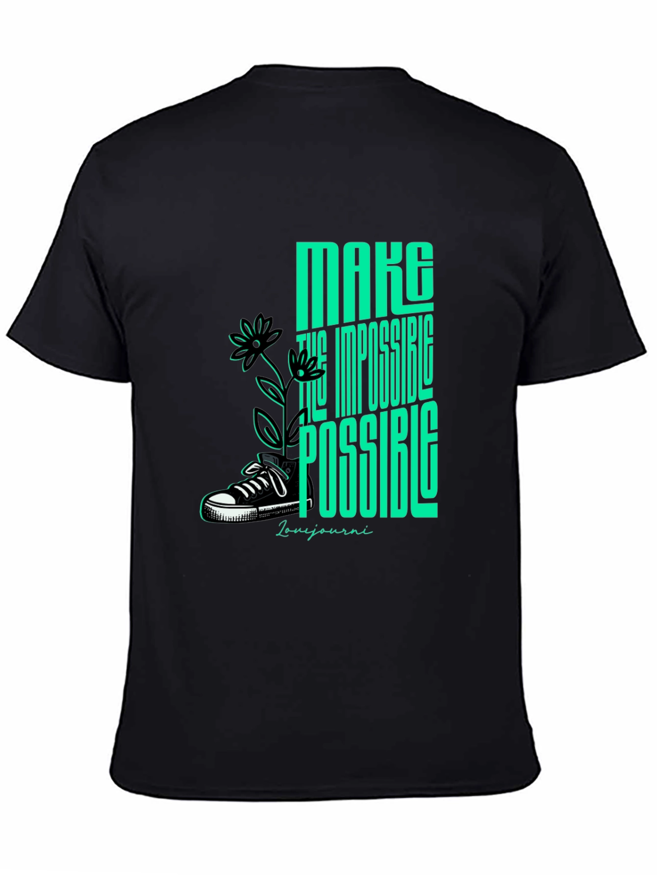 Motivational Graphic Tee - Make Impossible Possible