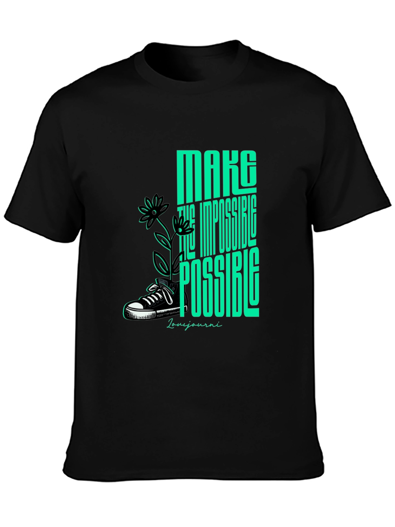Motivational Graphic Tee - Make Impossible Possible
