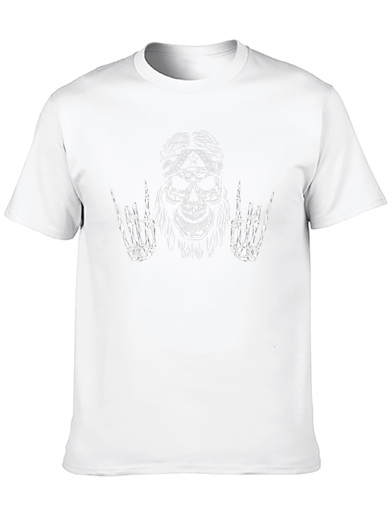 Rock On Skull Graphic Tee - Black