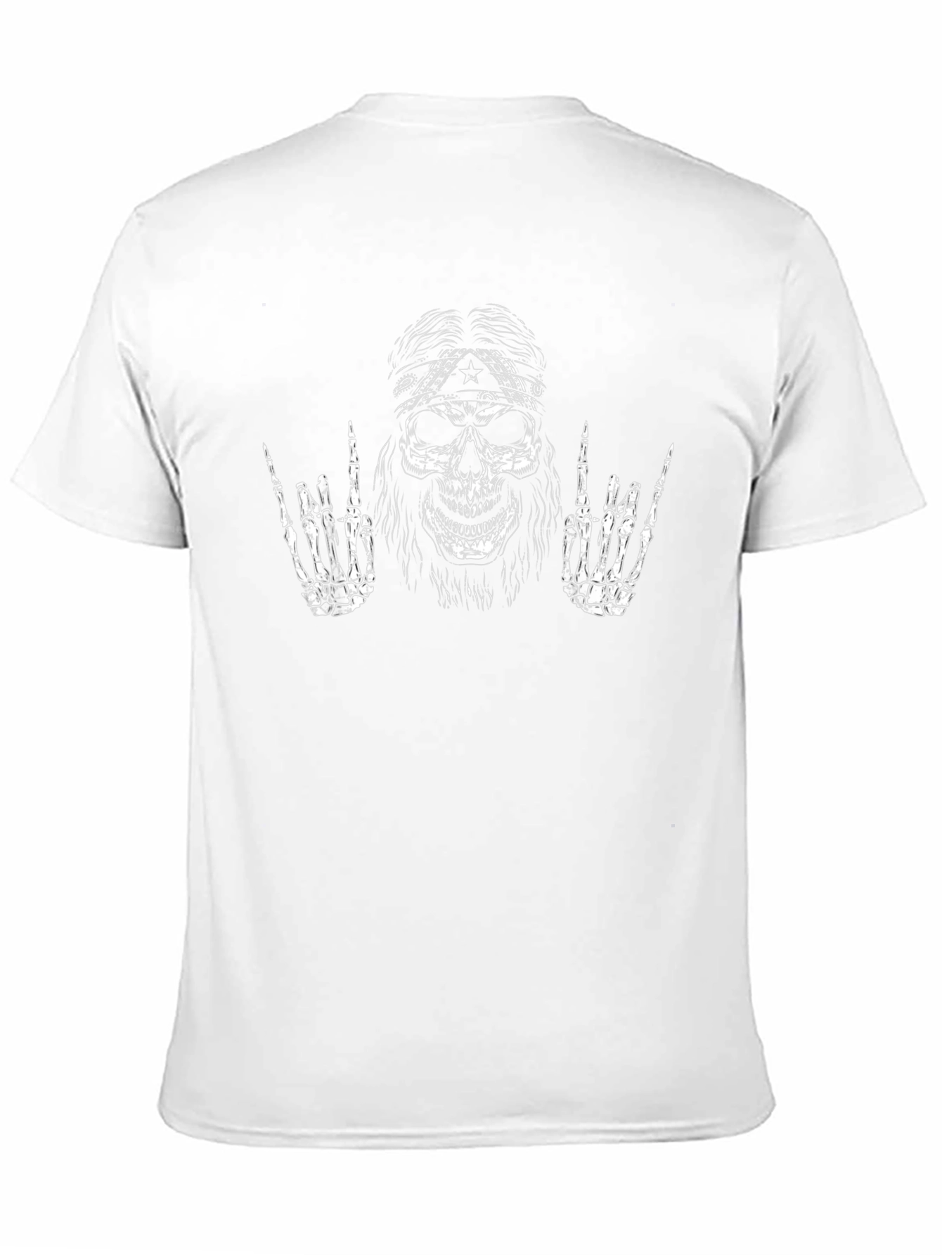 Rock On Skull Graphic Tee - Black
