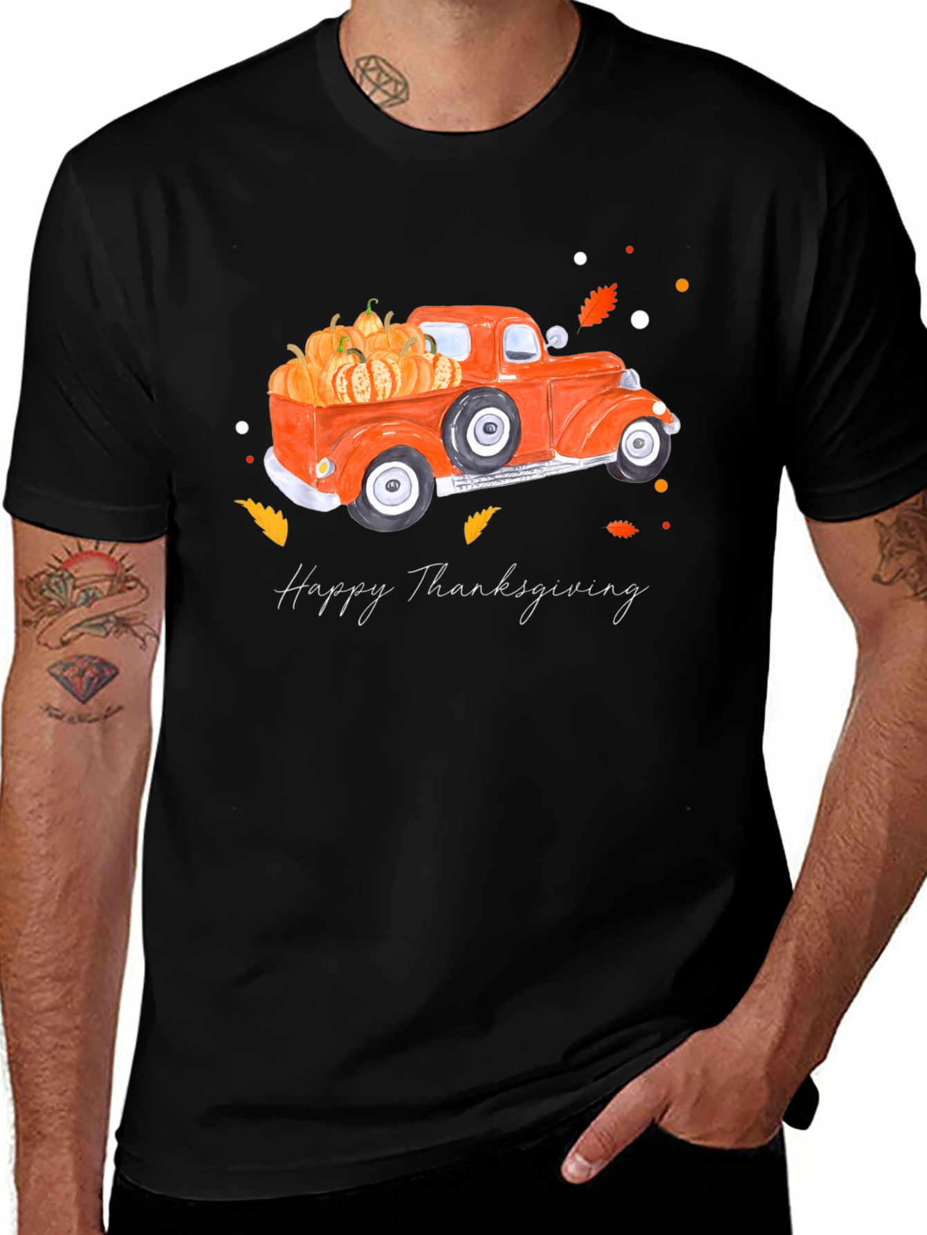 Thanksgiving Truck T-Shirt: Harvest Season Style