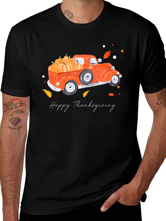 Thanksgiving Truck T-Shirt: Harvest Season Style