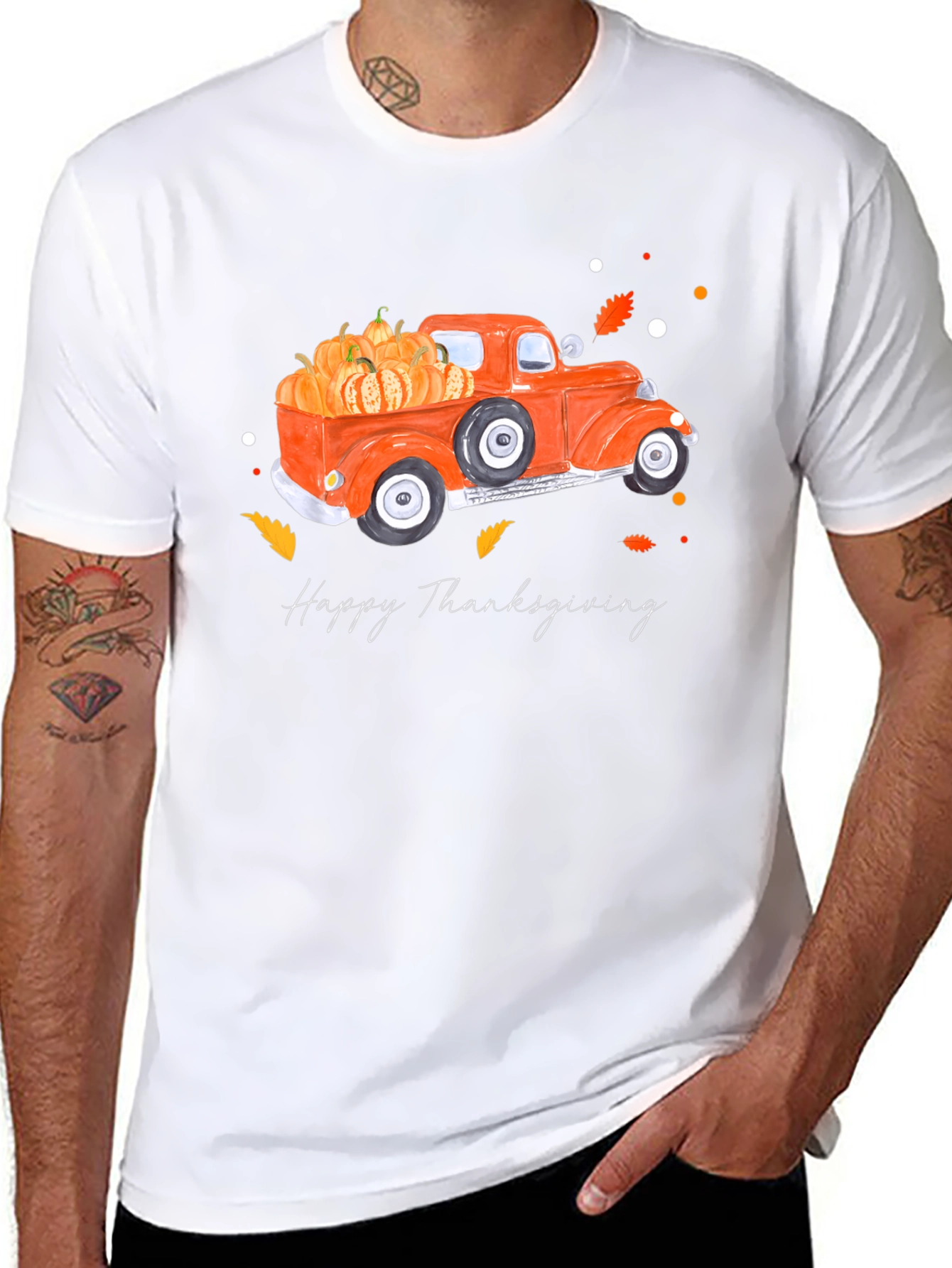 Thanksgiving Truck T-Shirt: Harvest Season Style