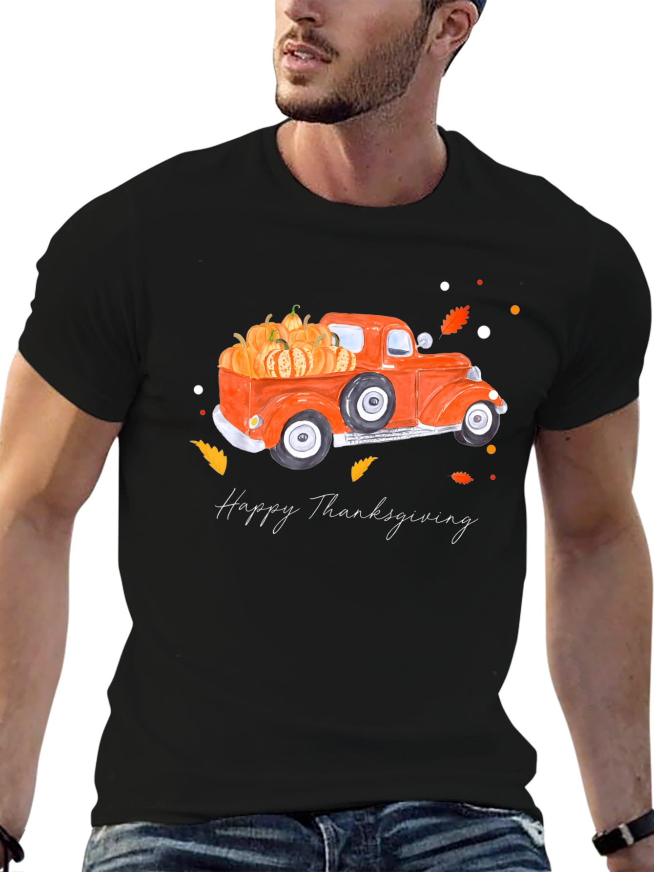 Thanksgiving Truck T-Shirt: Harvest Season Style