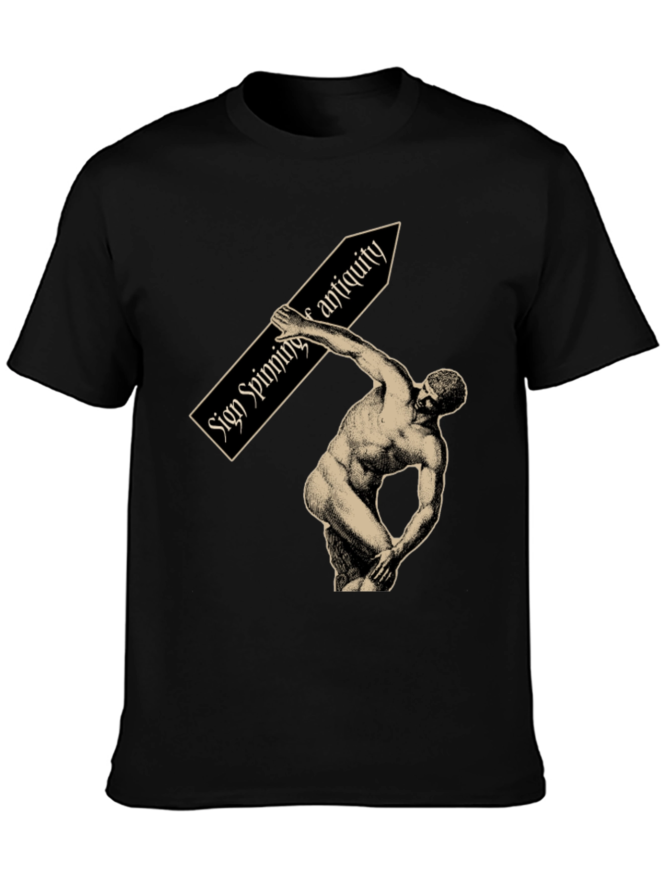 Sign Spinning Antiquity Graphic Tee - Black