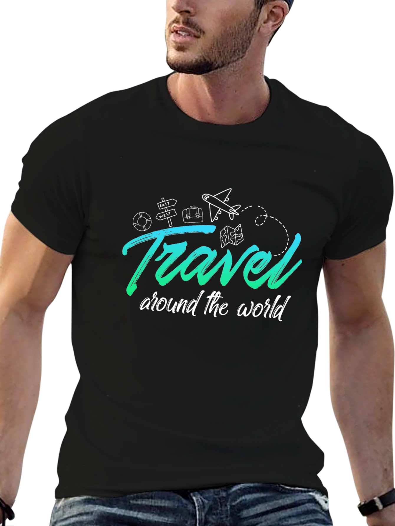 Travel Around The World Graphic T-Shirt