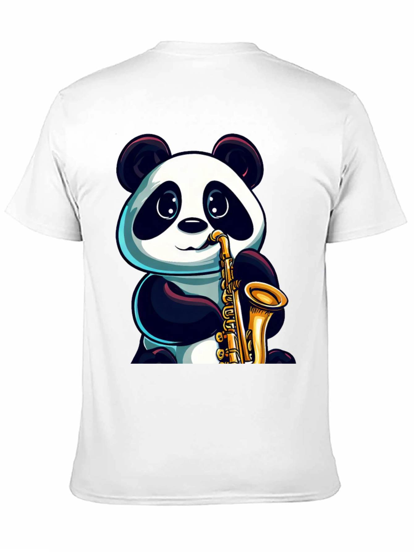 Panda Saxophone T-Shirt - Cool Graphic Tee