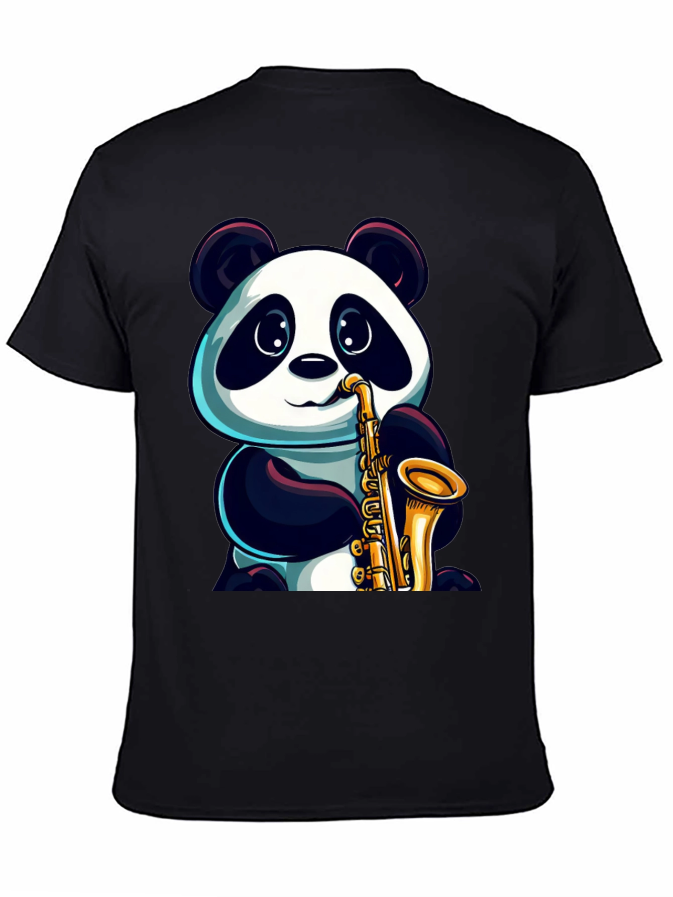 Panda Saxophone T-Shirt - Cool Graphic Tee