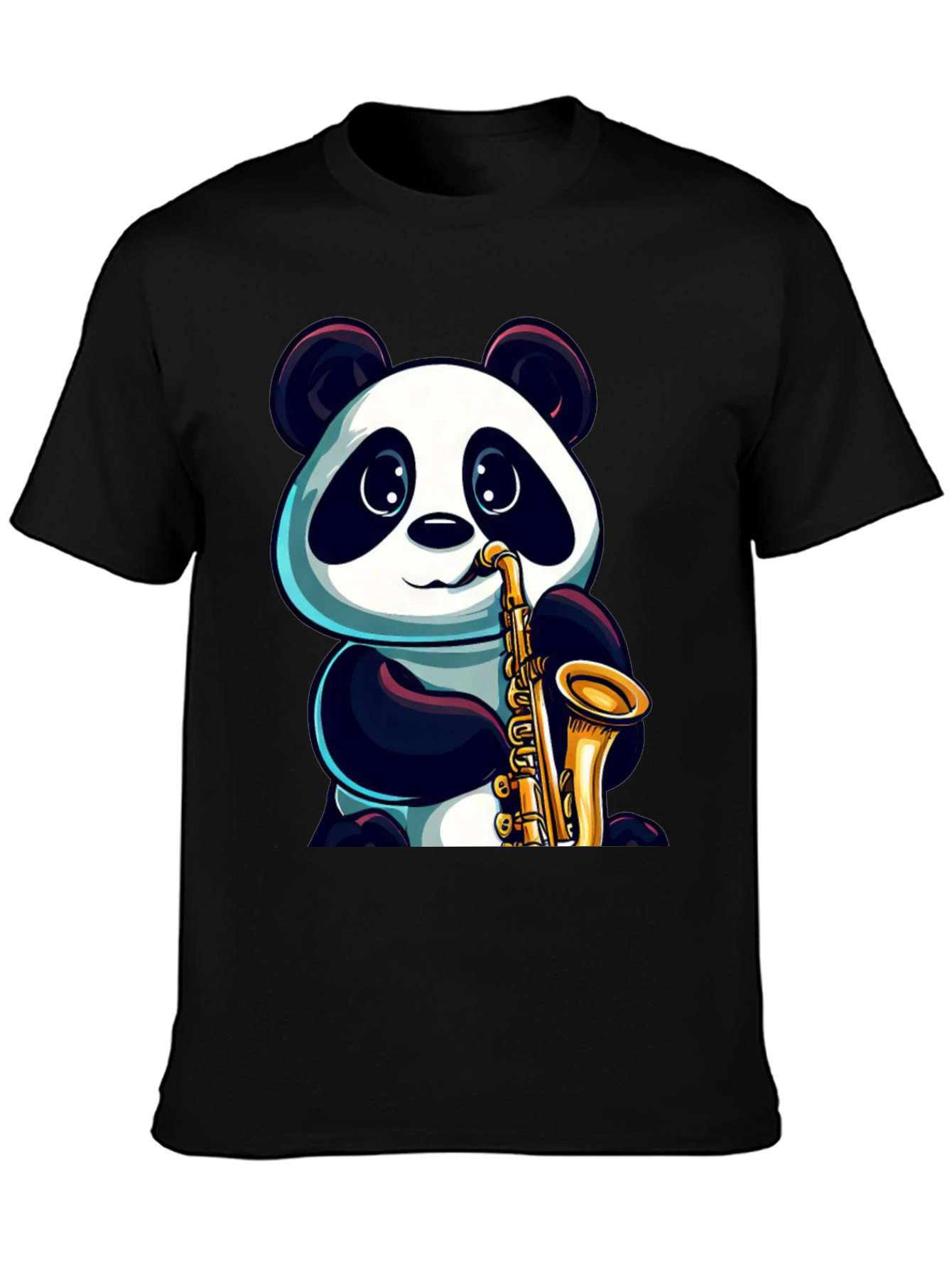 Panda Saxophone T-Shirt - Cool Graphic Tee