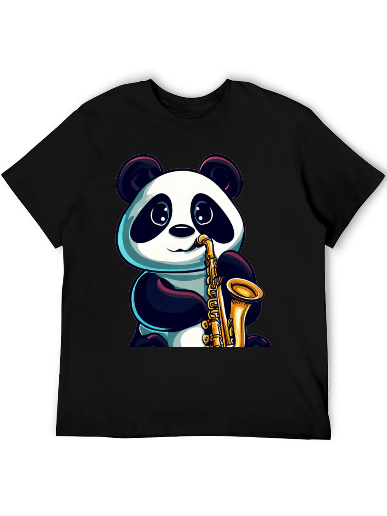 Panda Saxophone T-Shirt - Cool Graphic Tee