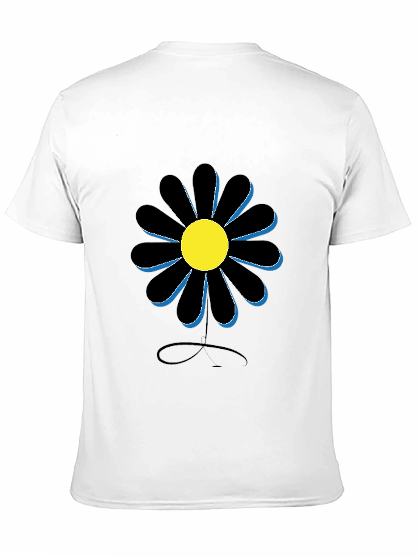 Black Daisy Graphic Tee - Casual Style