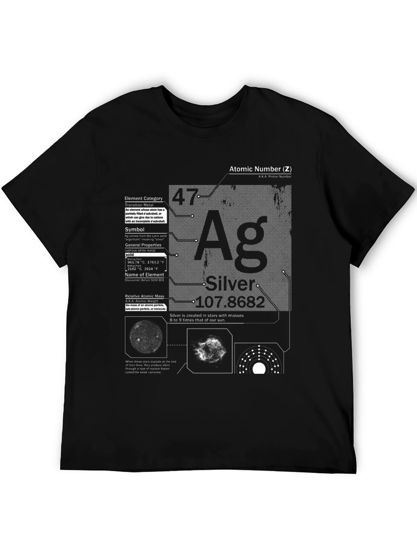 Silver Element Periodic Table T-Shirt