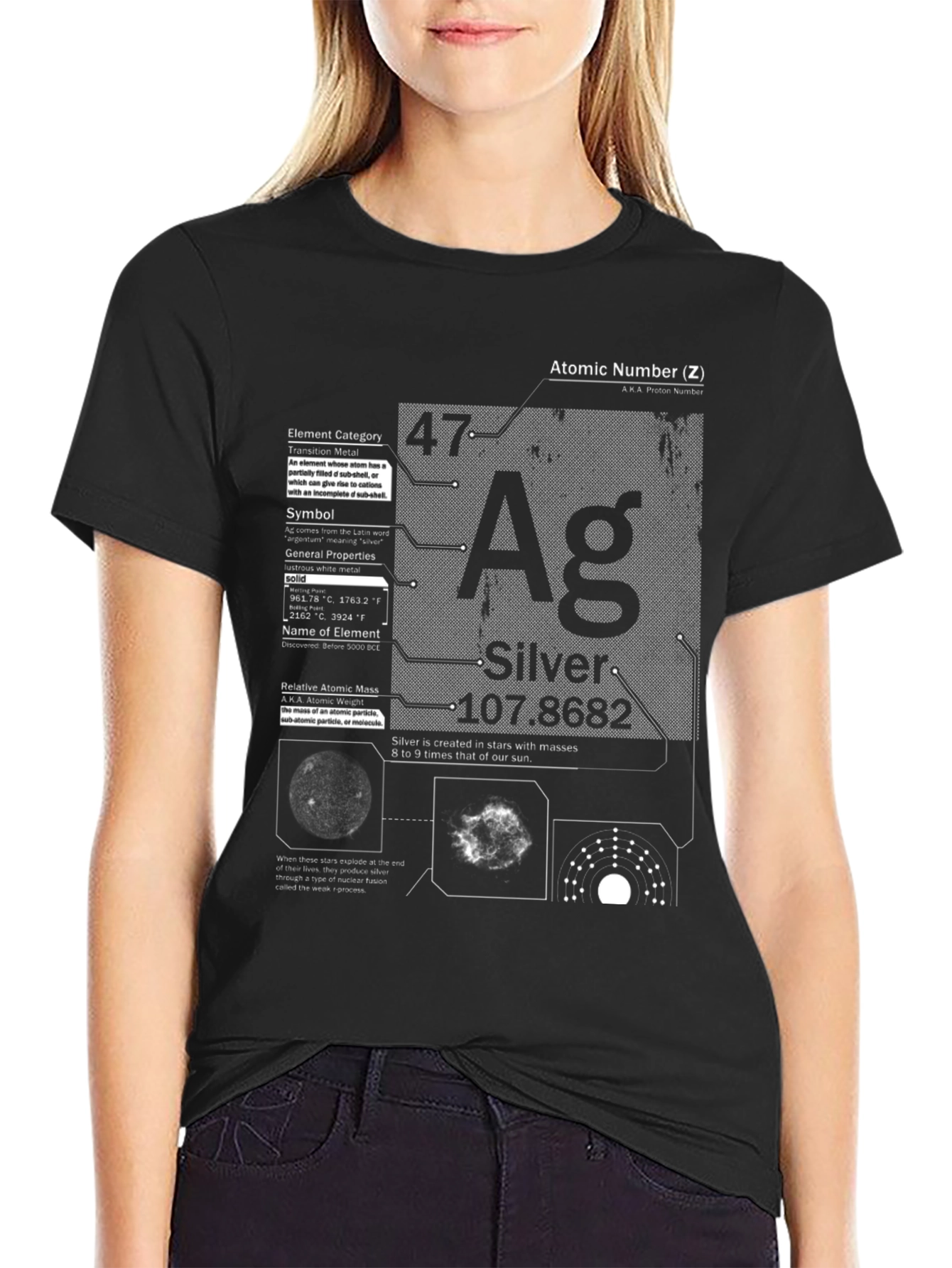 Silver Element Periodic Table T-Shirt