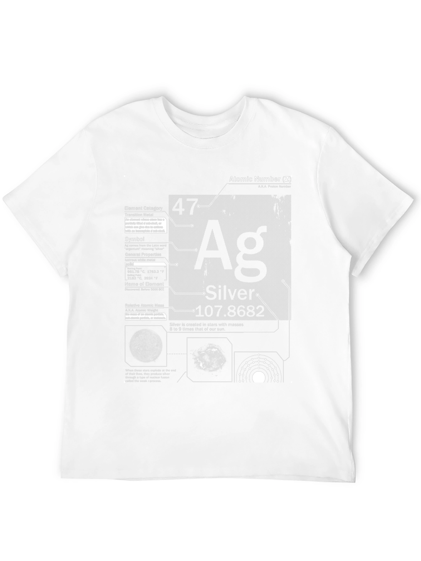 Silver Element Periodic Table T-Shirt