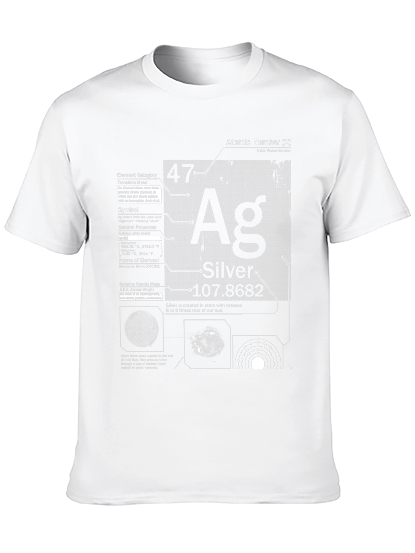 Silver Element Periodic Table T-Shirt