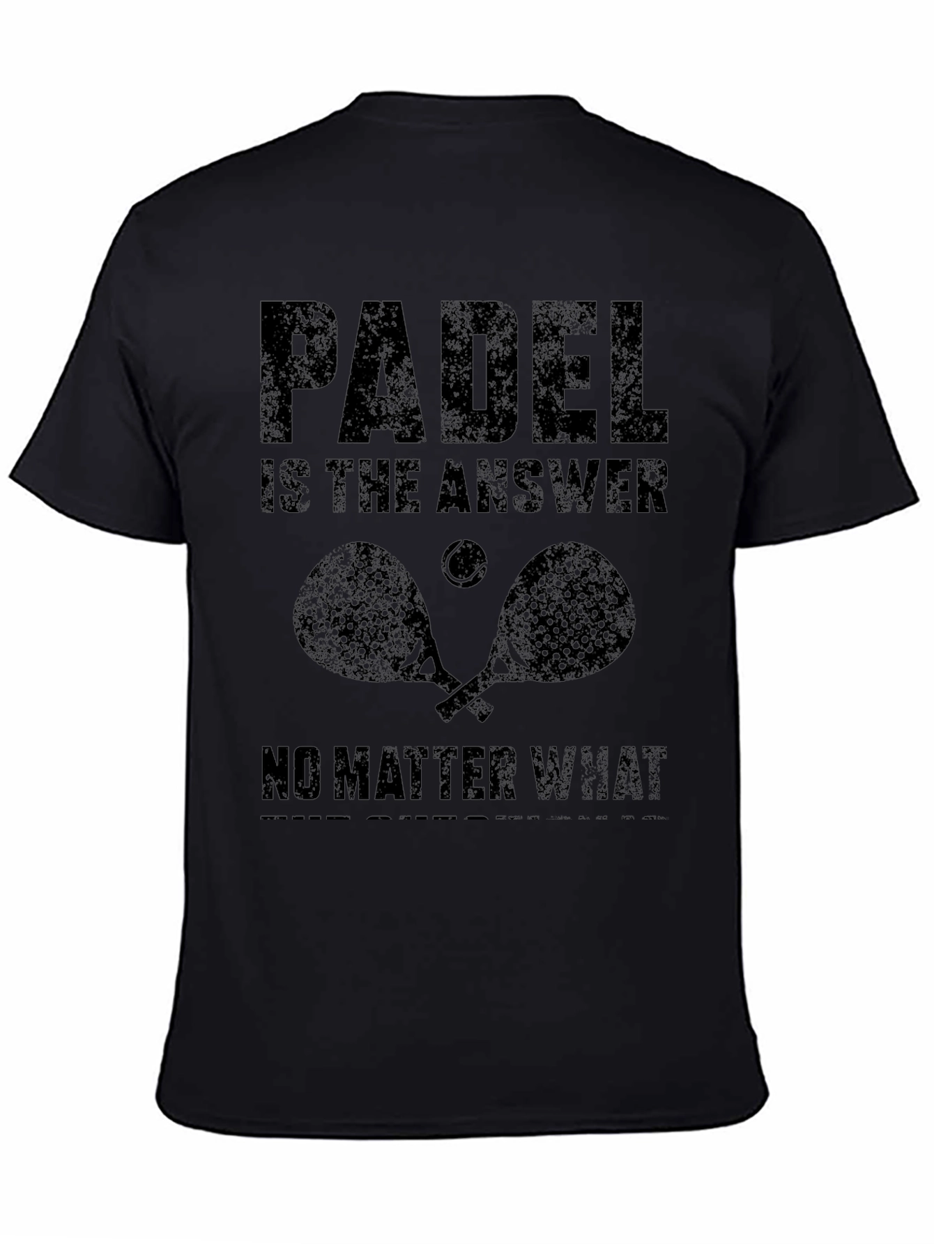 Padel is the Answer T-Shirt - Black Graphic Tee