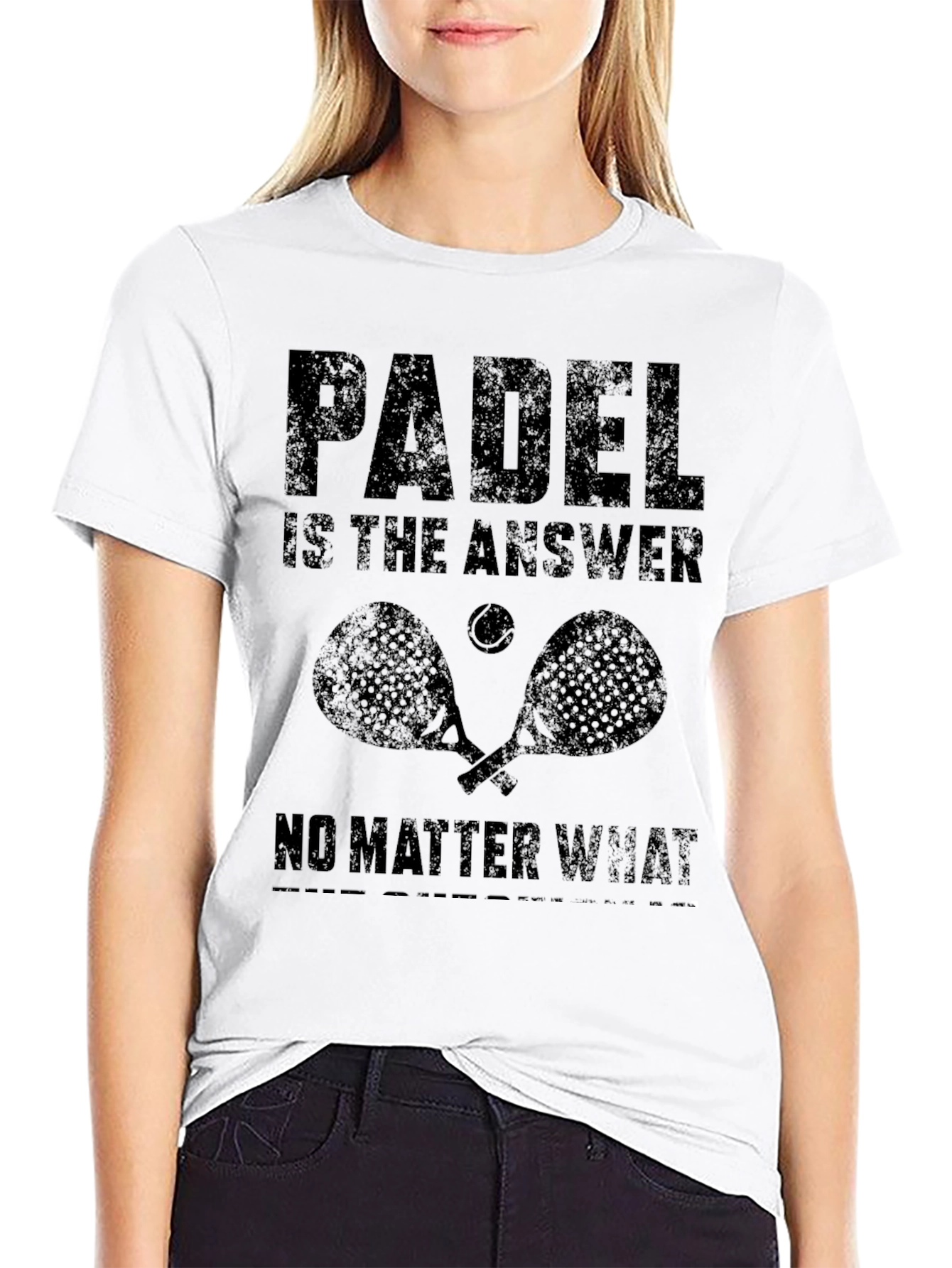 Padel is the Answer T-Shirt - Black Graphic Tee