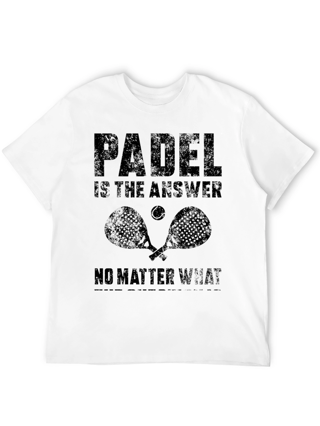 Padel is the Answer T-Shirt - Black Graphic Tee