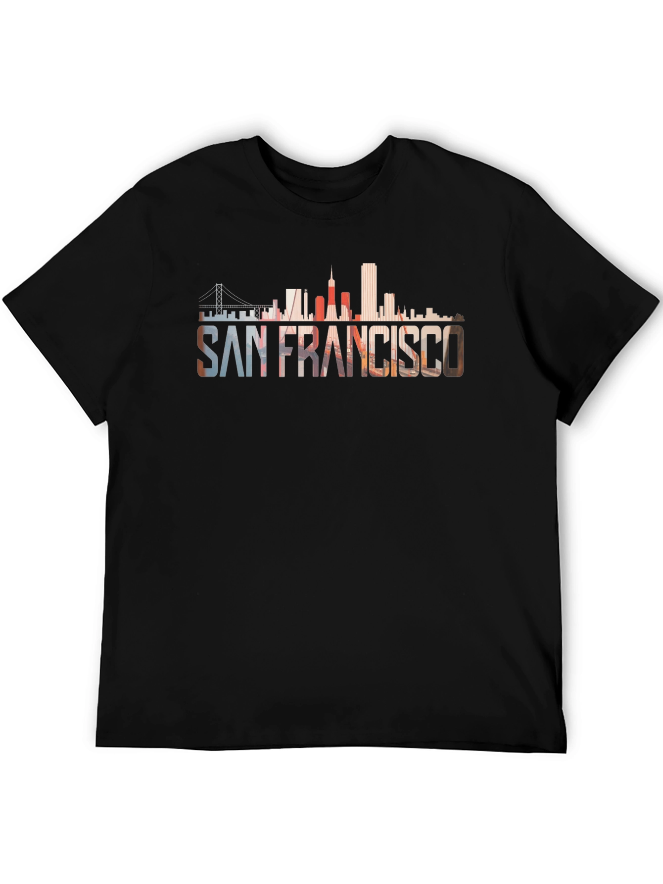 San Francisco Skyline Graphic Black T-Shirt