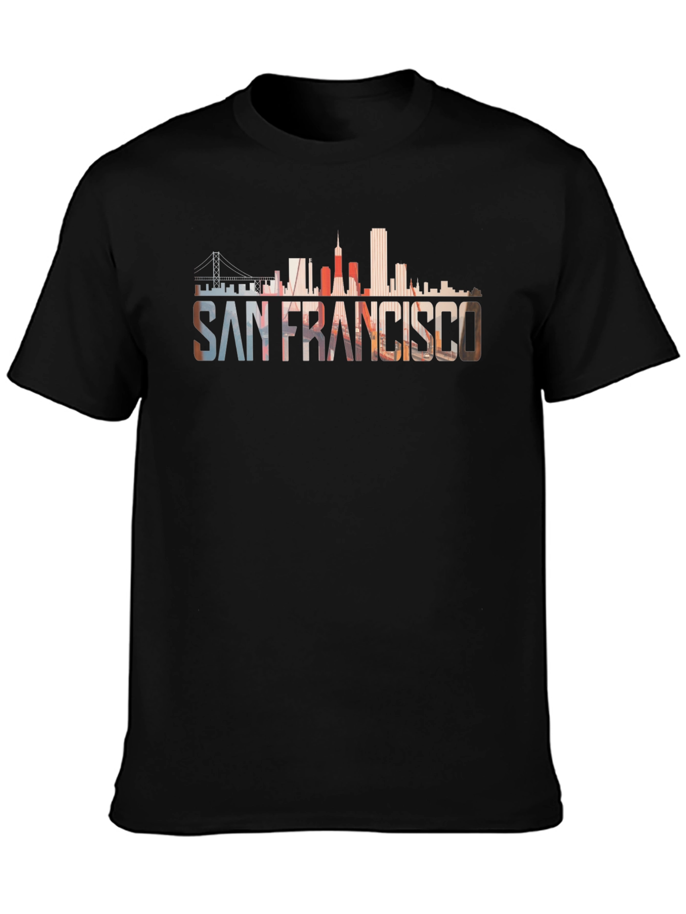 San Francisco Skyline Graphic Black T-Shirt