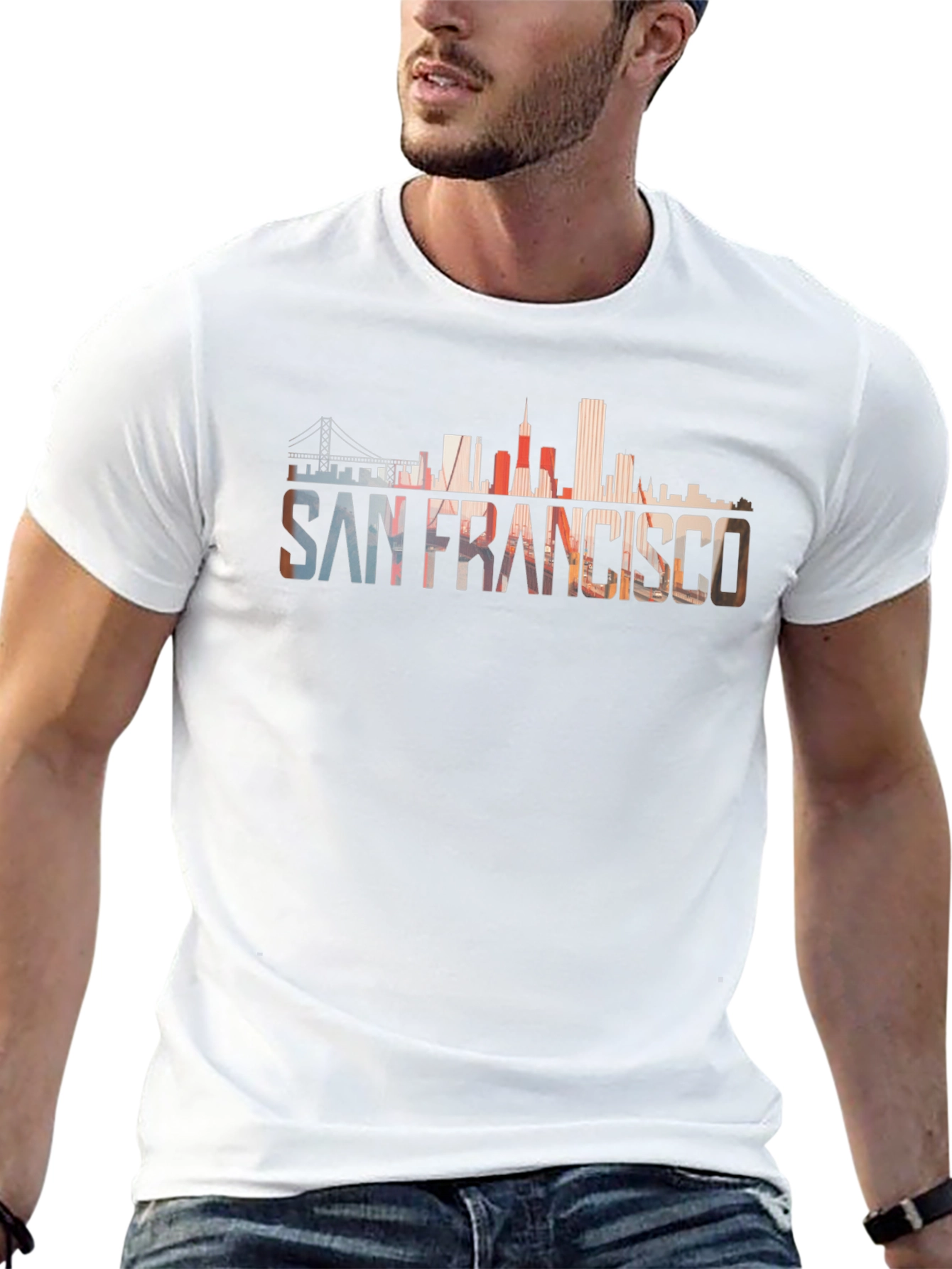 San Francisco Skyline Graphic Black T-Shirt