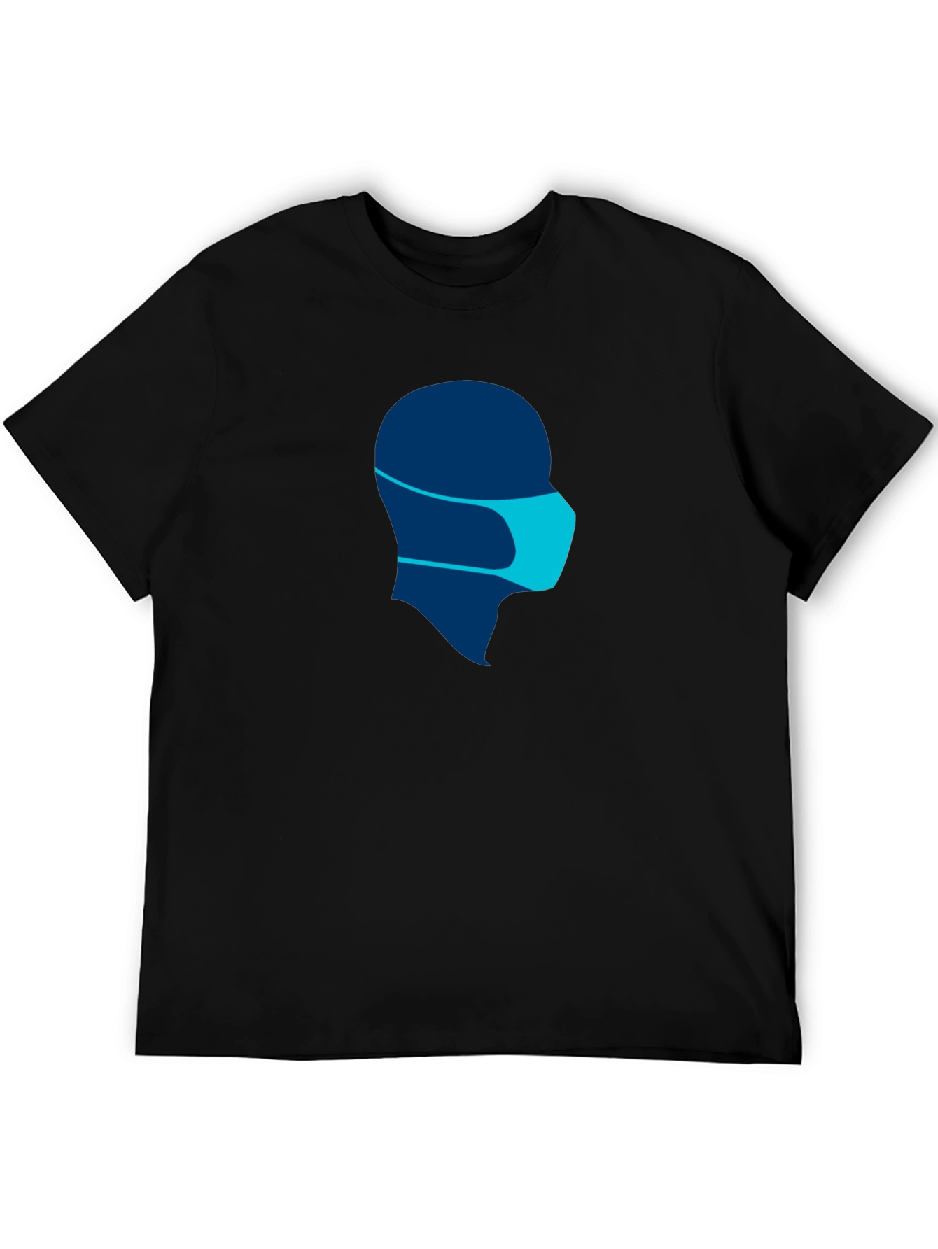 Masked Silhouette Tee - Modern Graphic Print Shirt