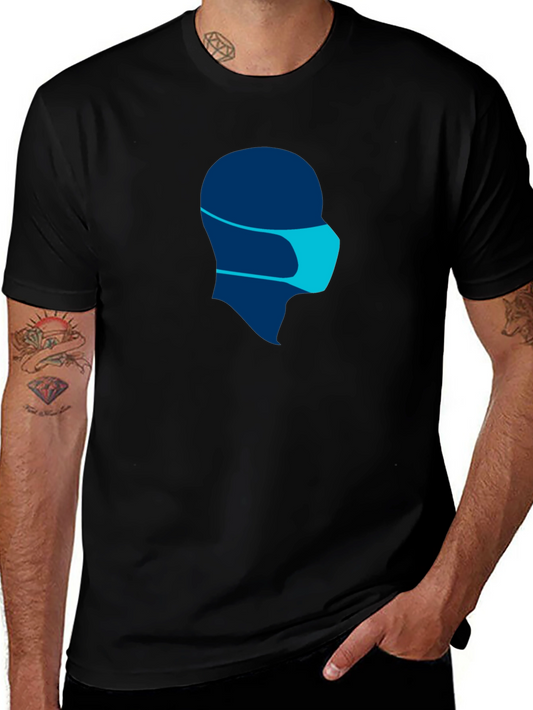 Masked Silhouette Tee - Modern Graphic Print Shirt