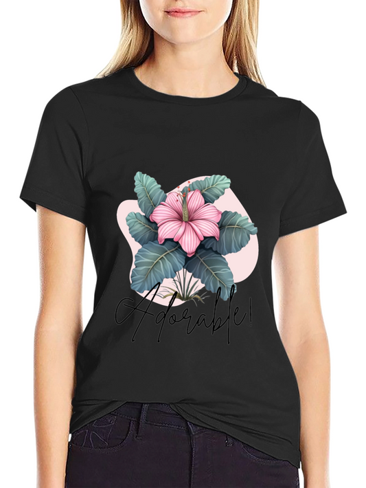 Adorable Floral Graphic T-Shirt