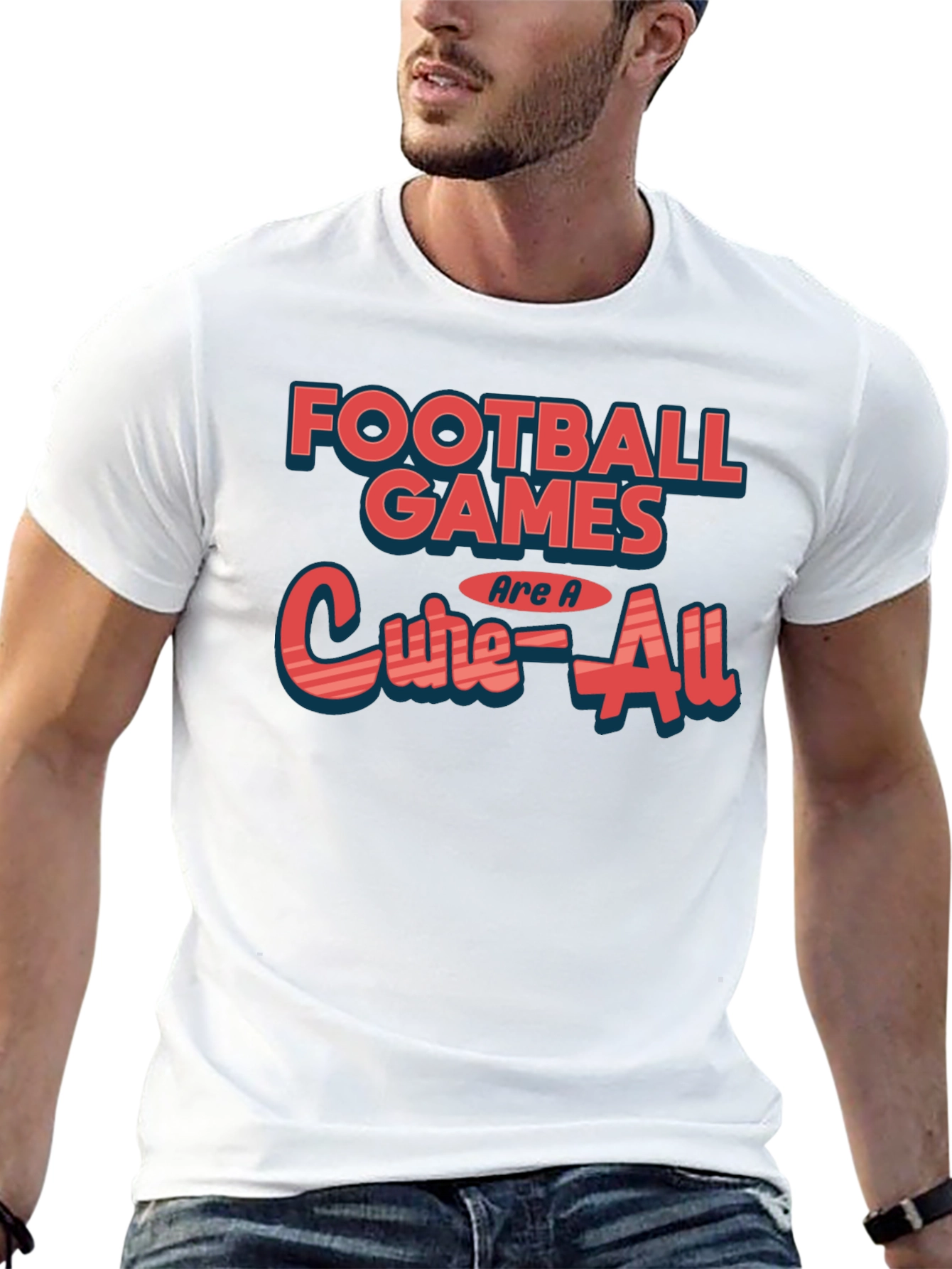 Football Games Cure-All Black Graphic Tee