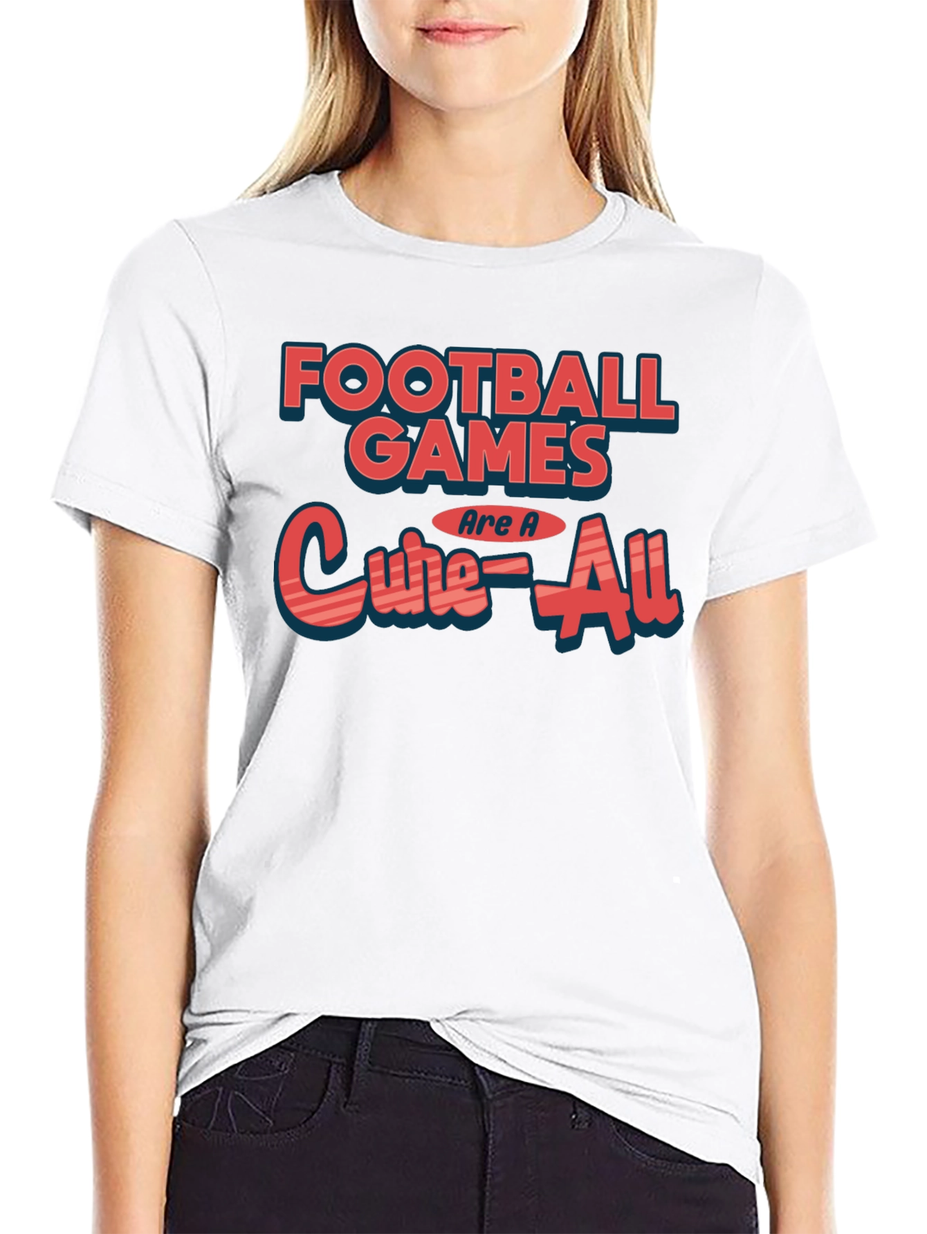 Football Games Cure-All Black Graphic Tee