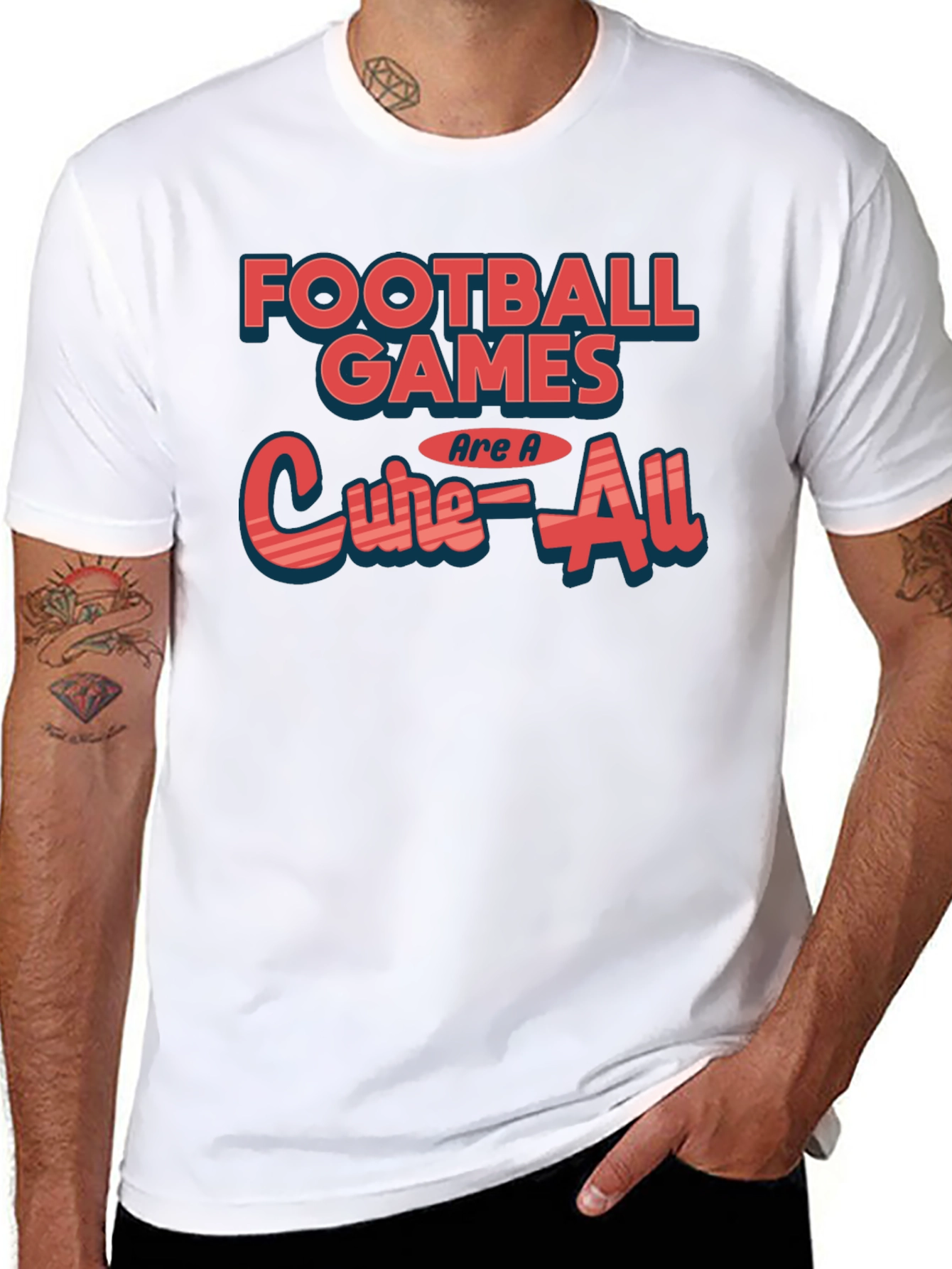 Football Games Cure-All Black Graphic Tee