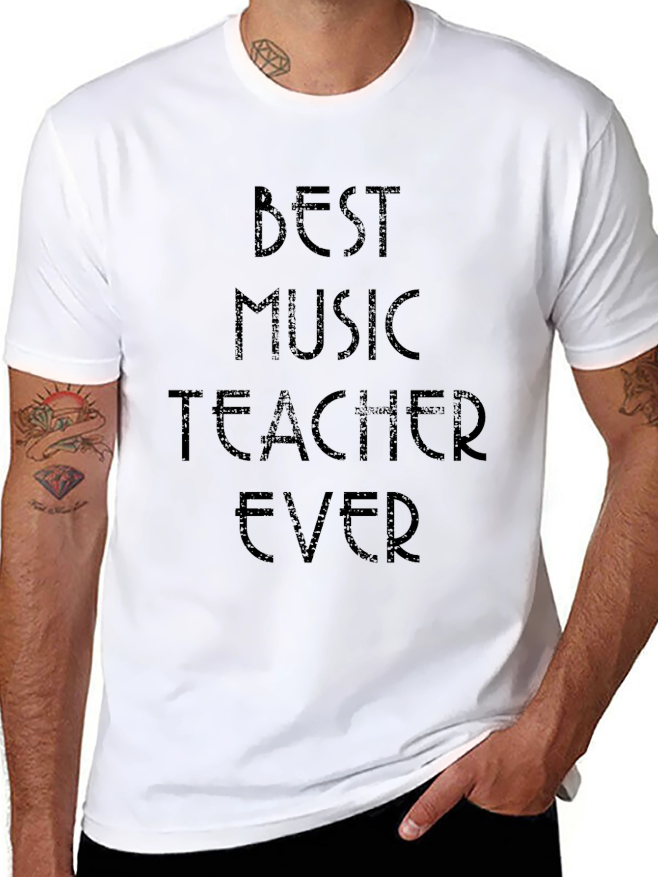 Best Music Teacher Ever Black T-Shirt