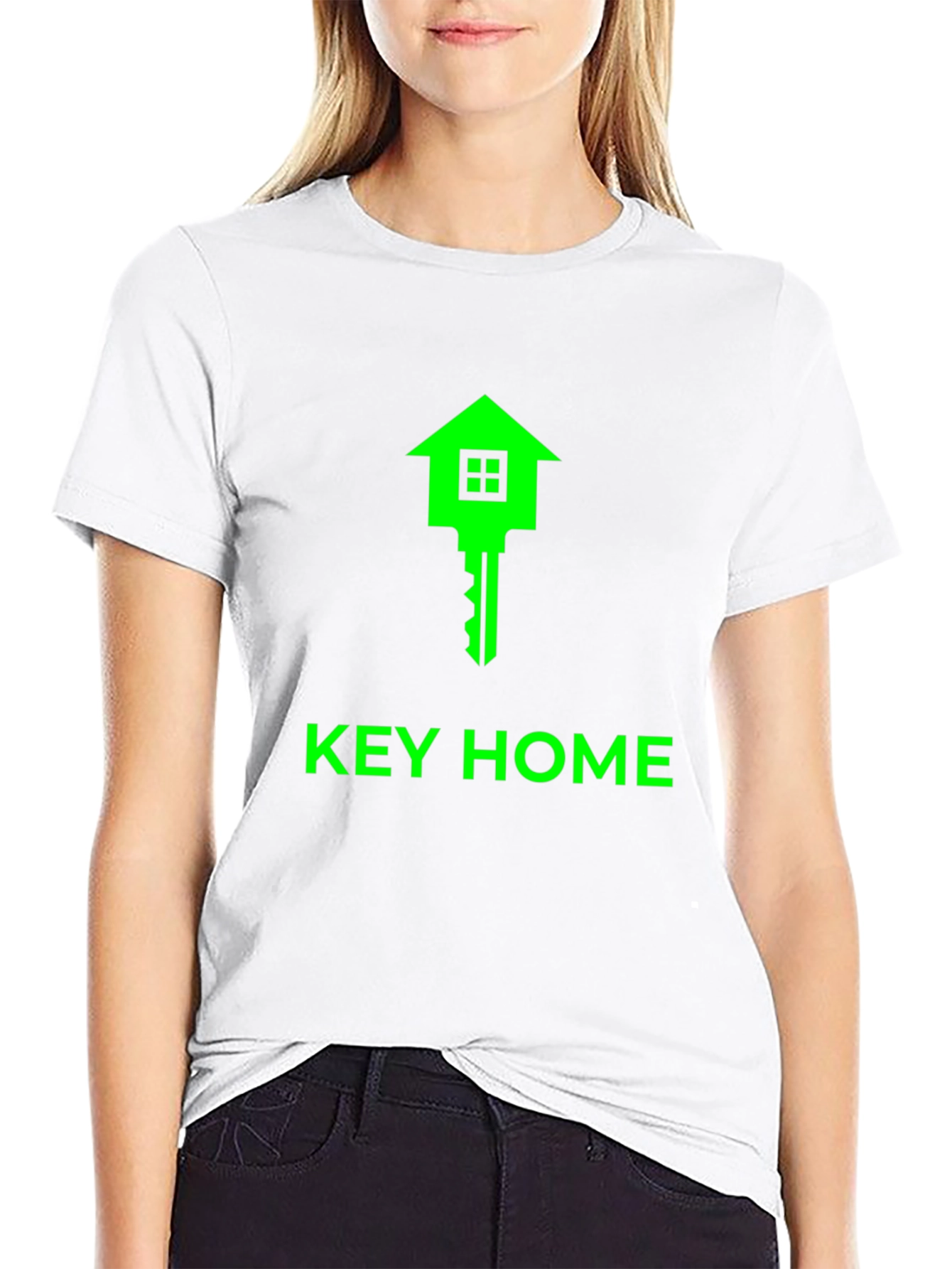 Key Home Graphic Tee - Soft Black Cotton T-Shirt