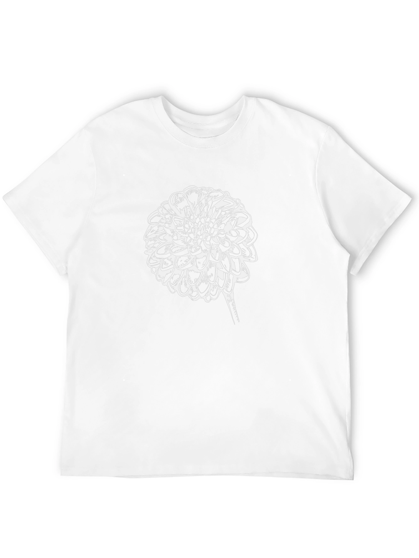 Black T-Shirt with Flower Graphic