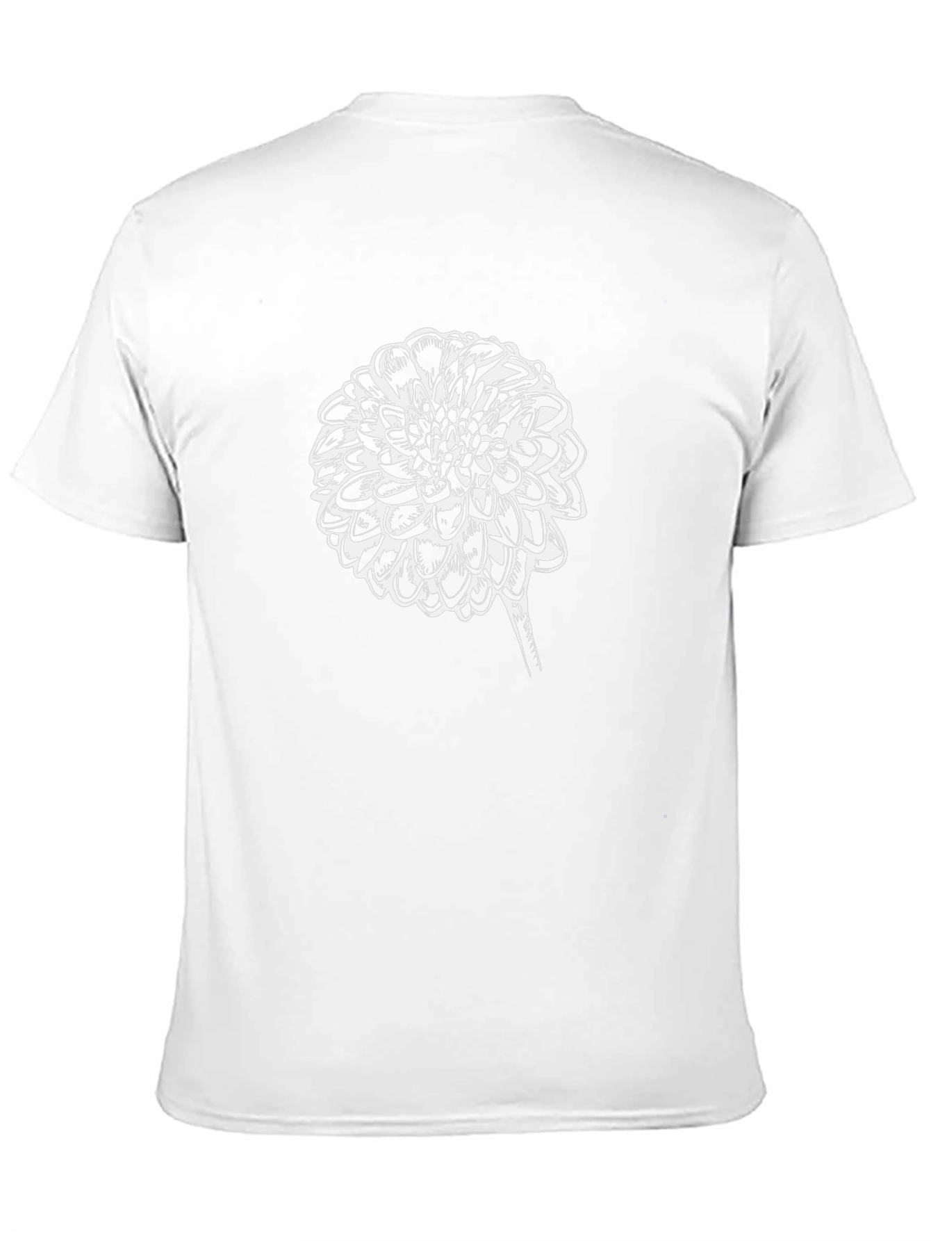 Black T-Shirt with Flower Graphic