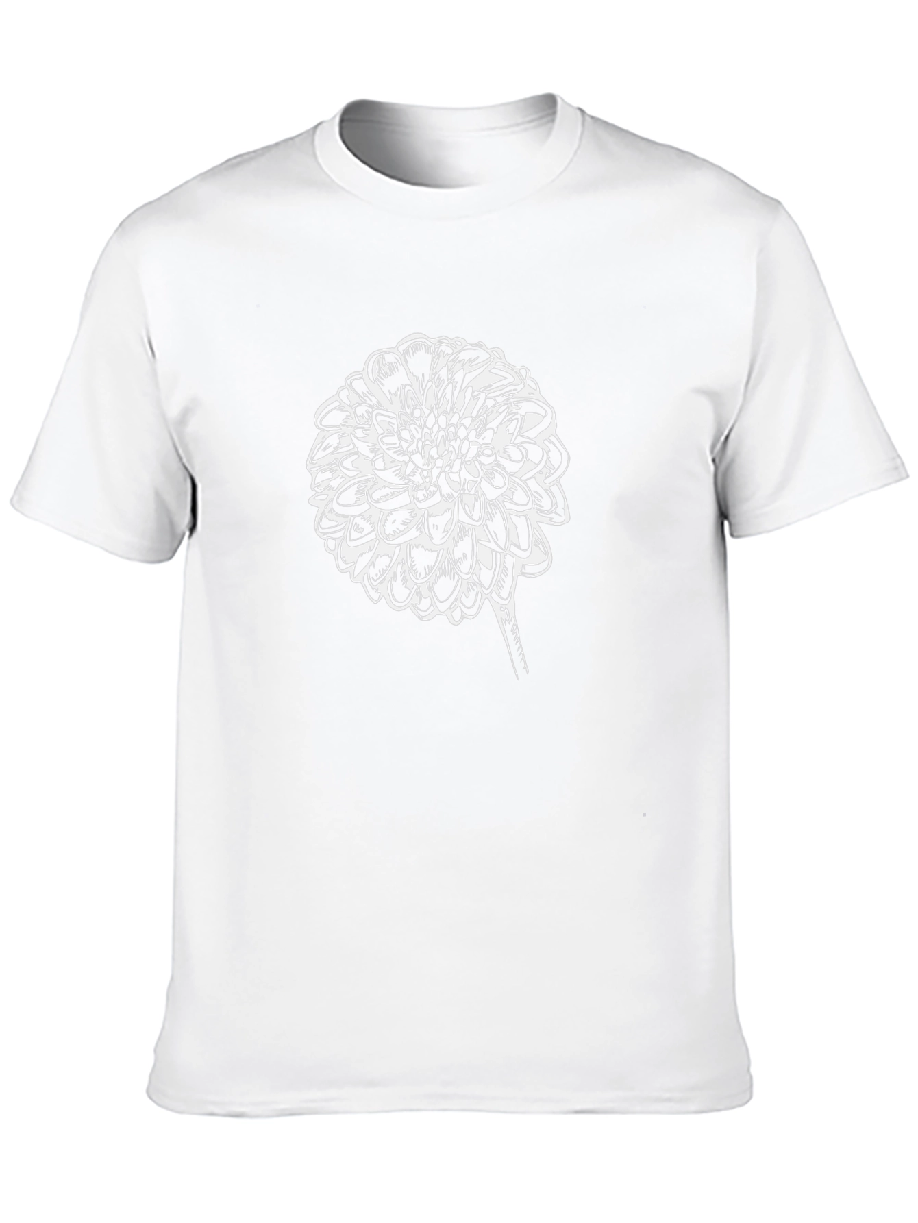 Black T-Shirt with Flower Graphic