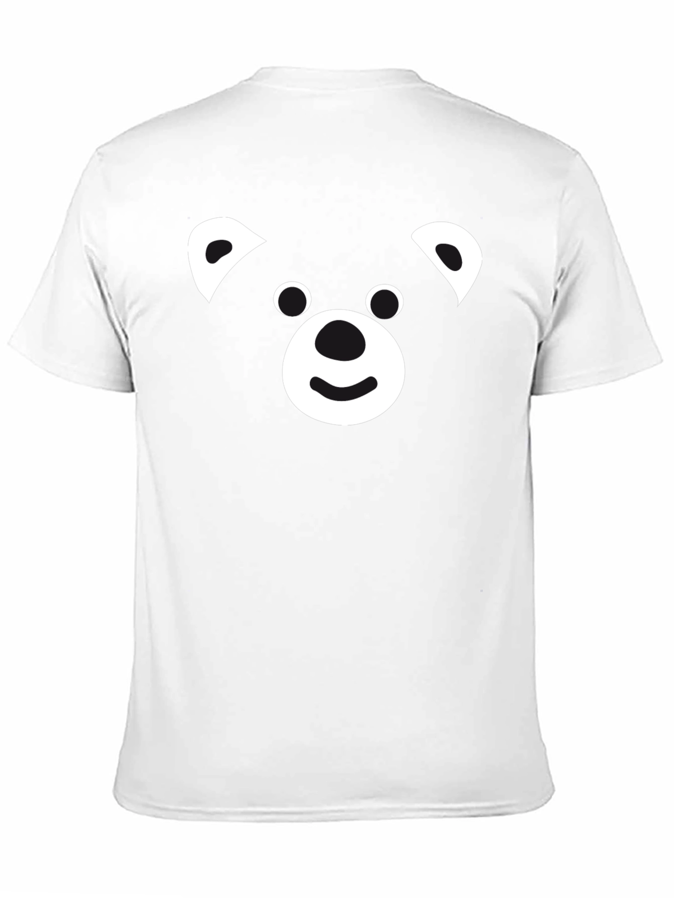Cute Bear Face Black Graphic Tee