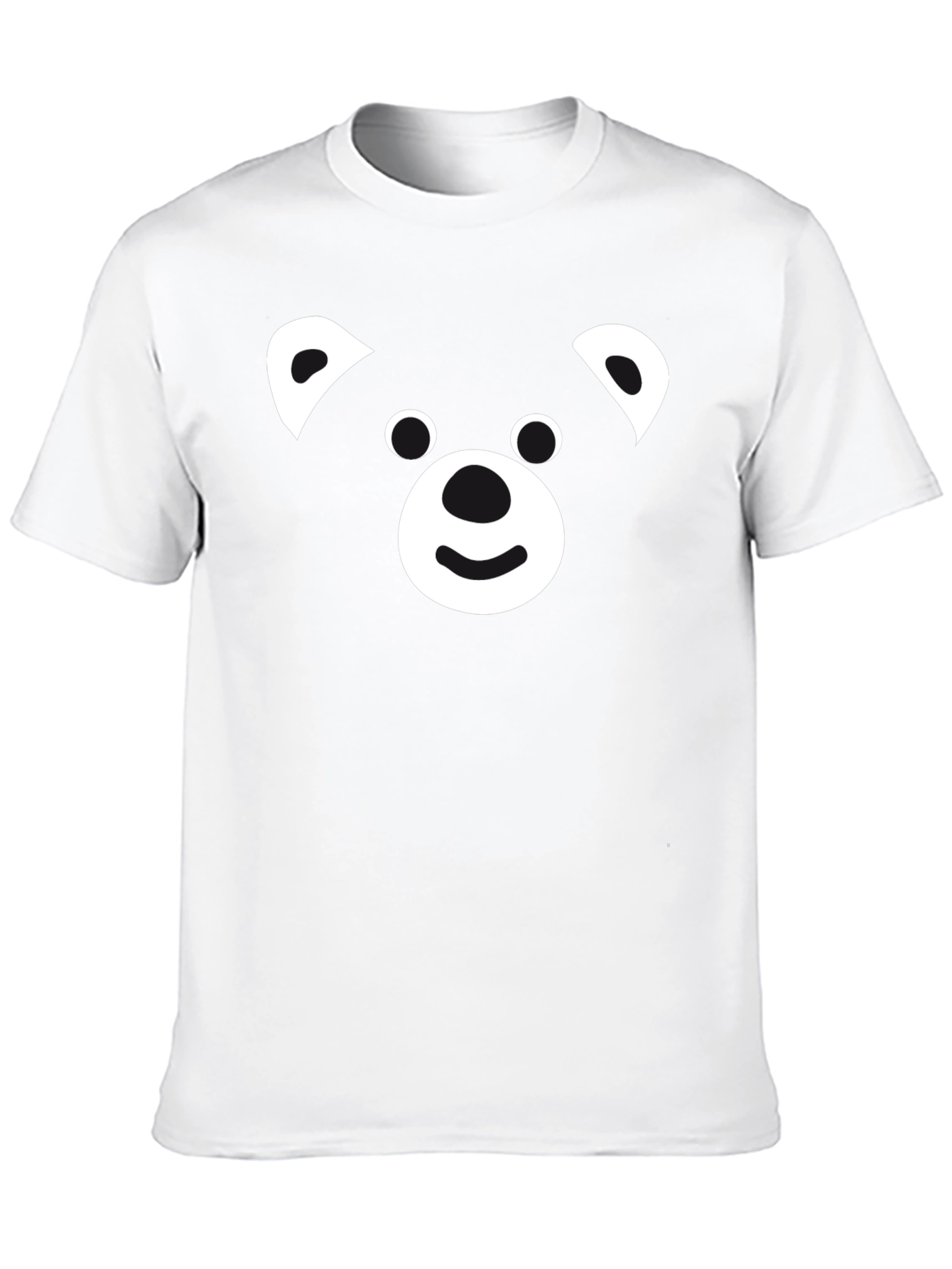 Cute Bear Face Black Graphic Tee
