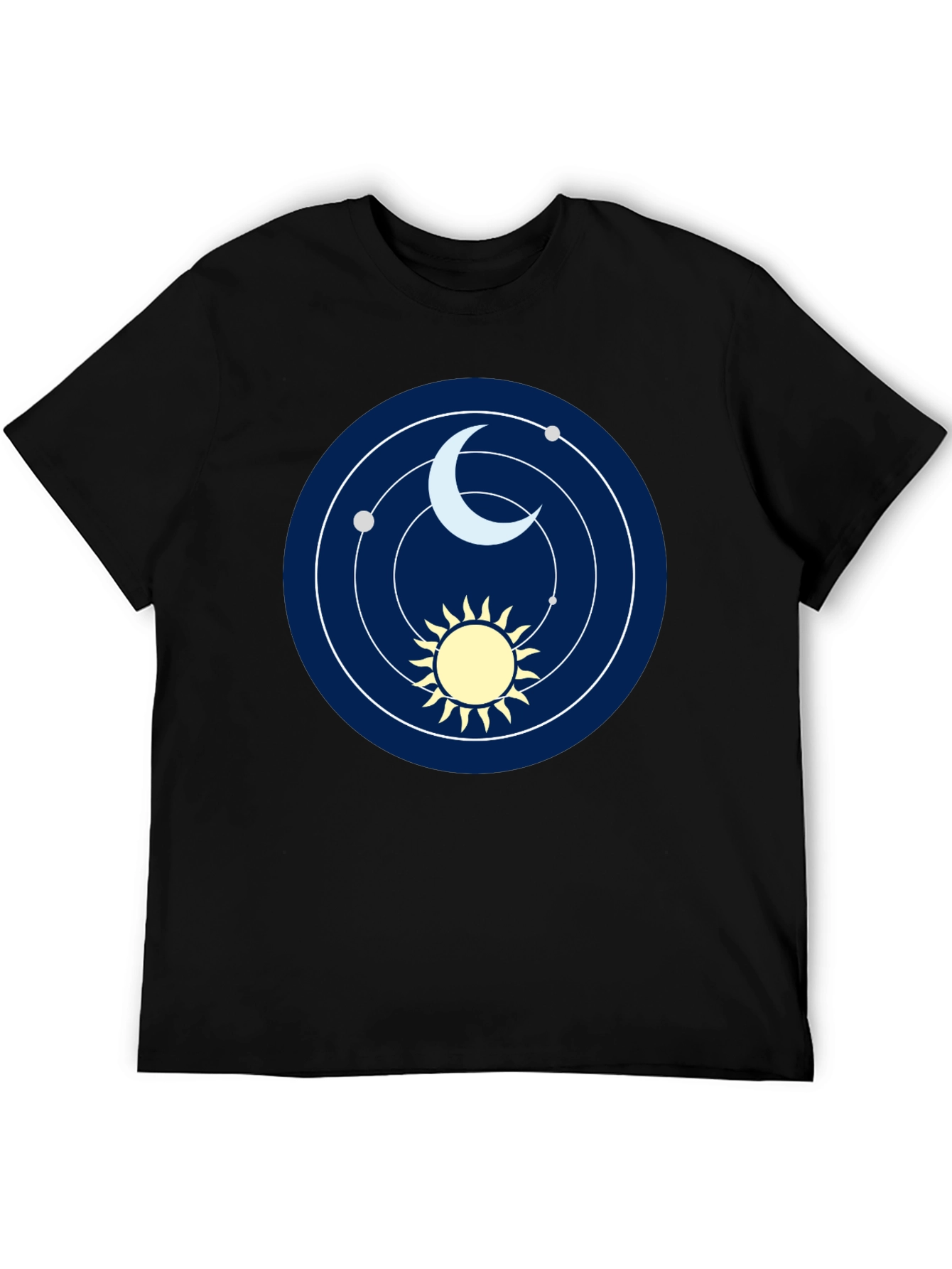 Cosmic Sun and Moon Graphic T-Shirt