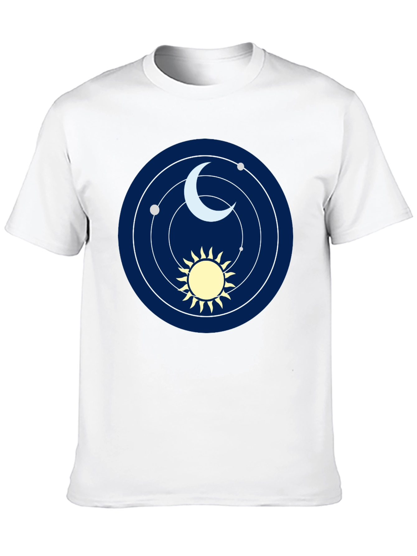 Cosmic Sun and Moon Graphic T-Shirt