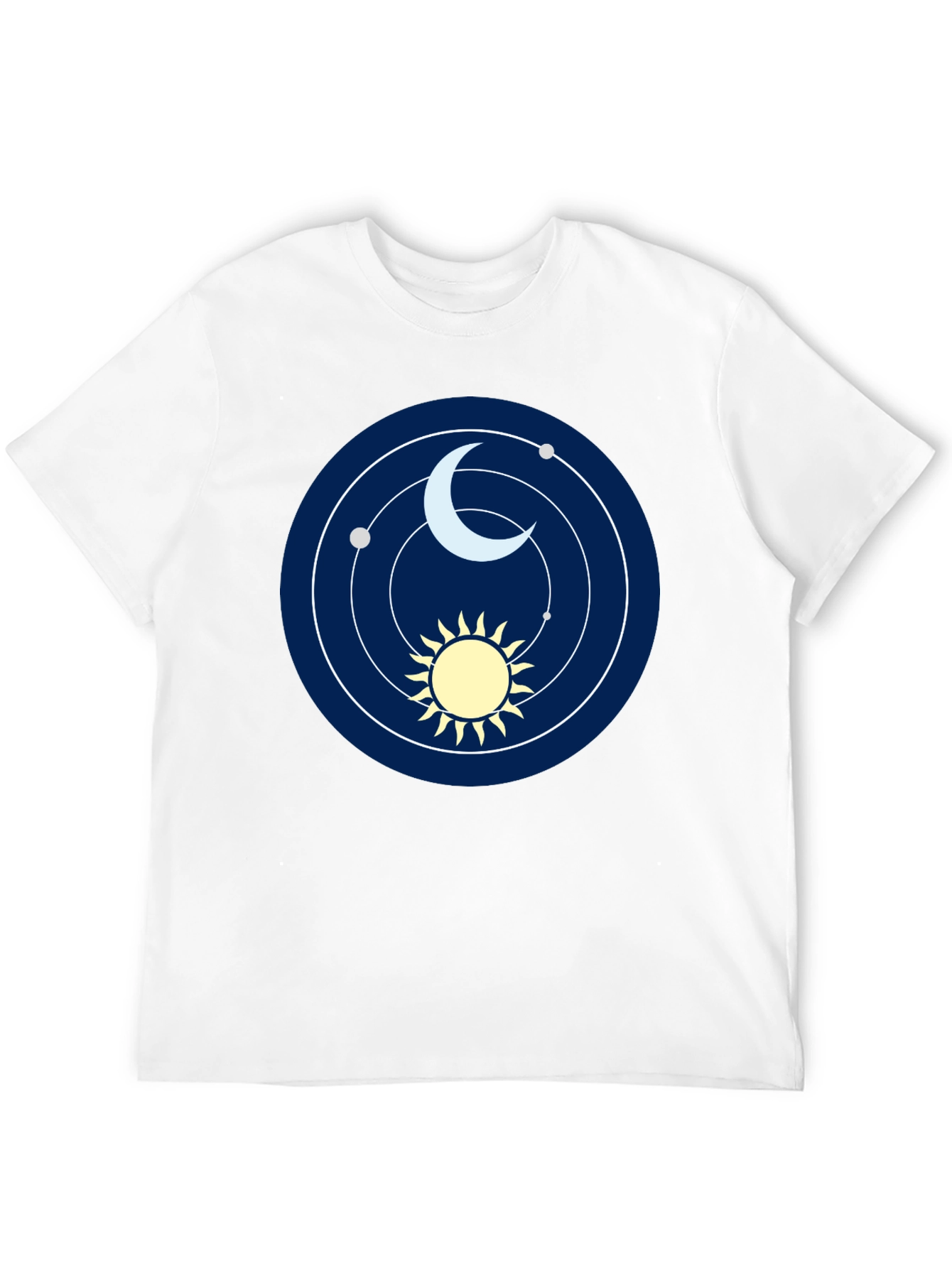 Cosmic Sun and Moon Graphic T-Shirt