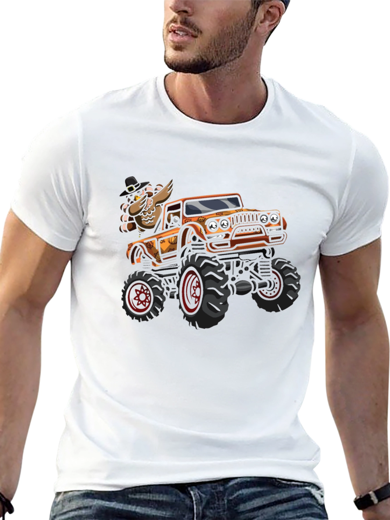 Thanksgiving Turkey Monster Truck Graphic Tee