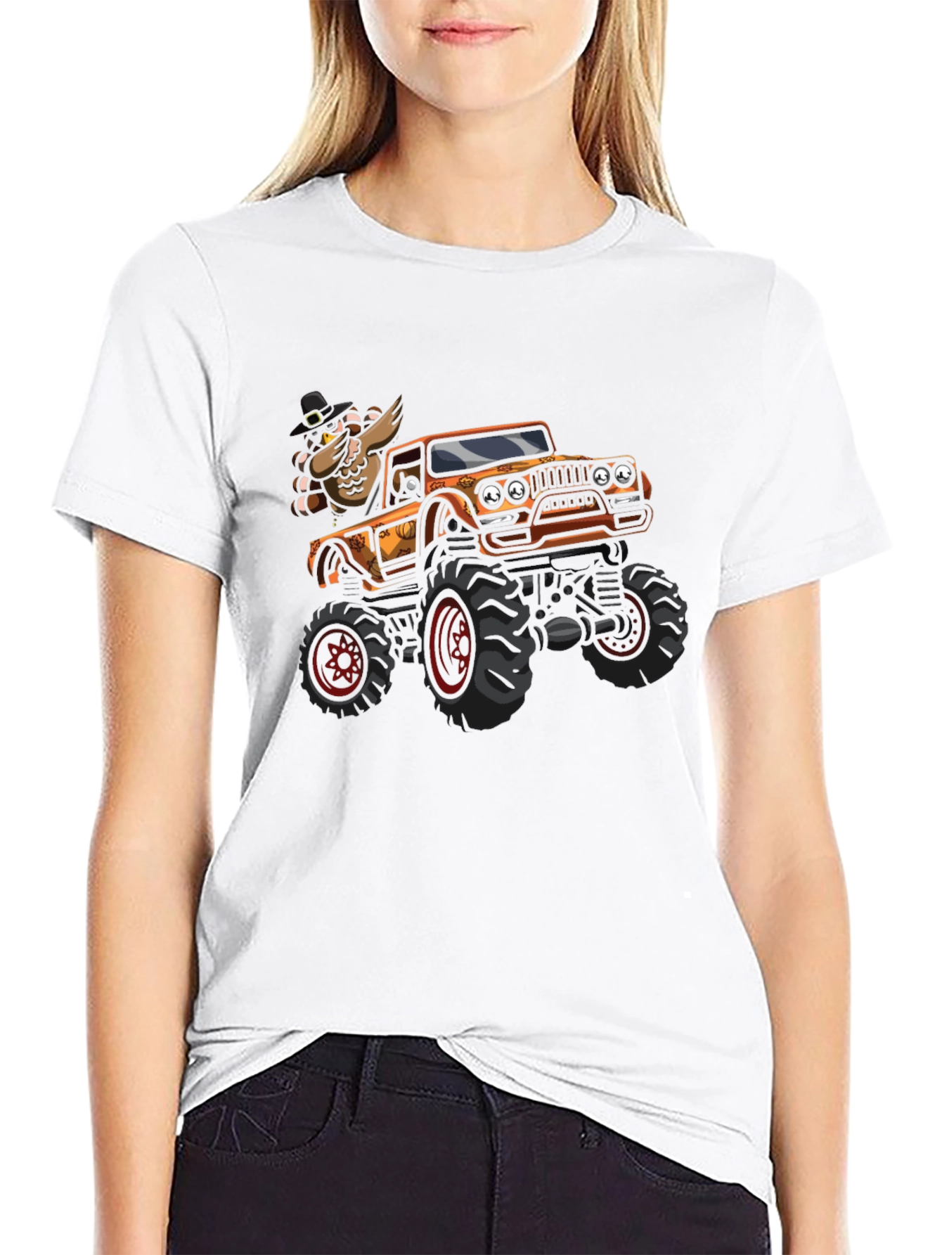 Thanksgiving Turkey Monster Truck Graphic Tee